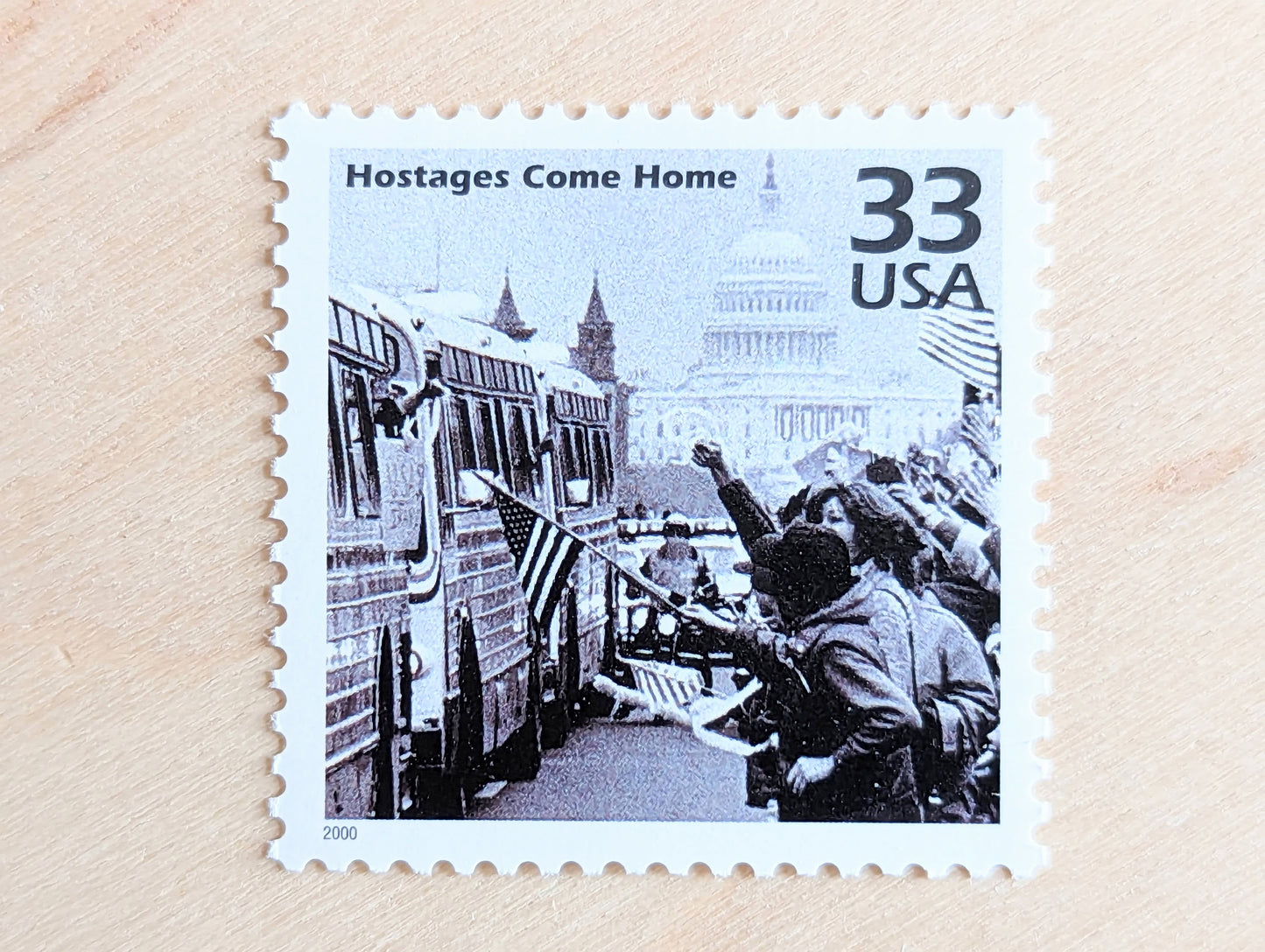 Hostages Stamps, Set of 5, Vintage Unused USPS 33 Cent Postage Stamps, 1980s Celebrate the Century Stamps 1998, Gummed