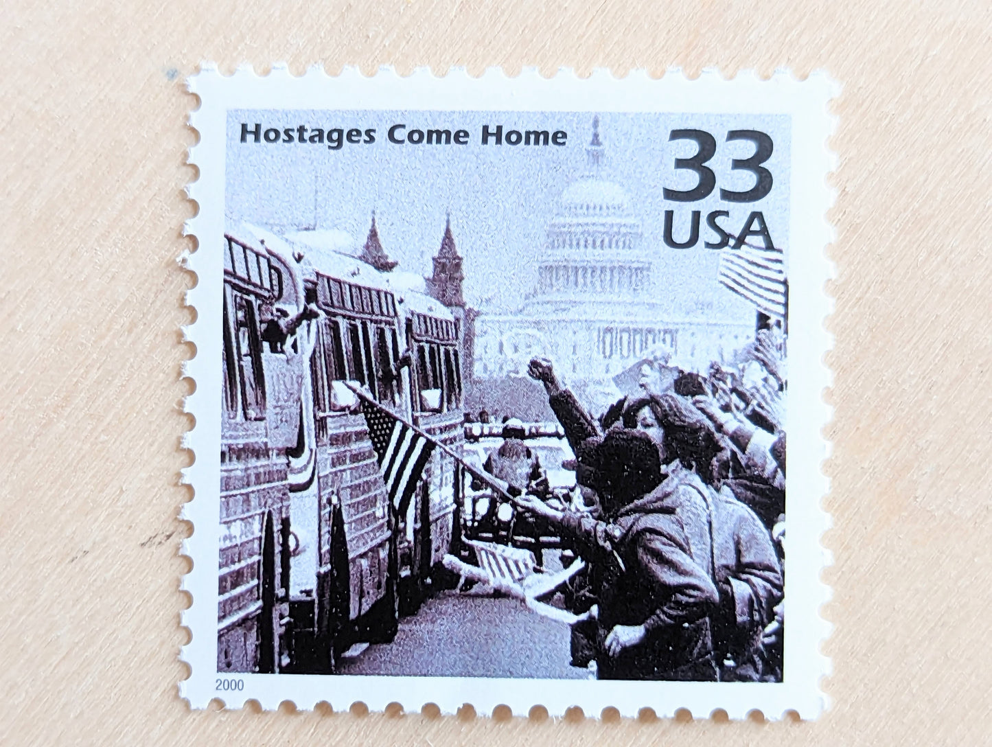 Hostages Stamps, Set of 5, Vintage Unused USPS 33 Cent Postage Stamps, 1980s Celebrate the Century Stamps 1998, Gummed