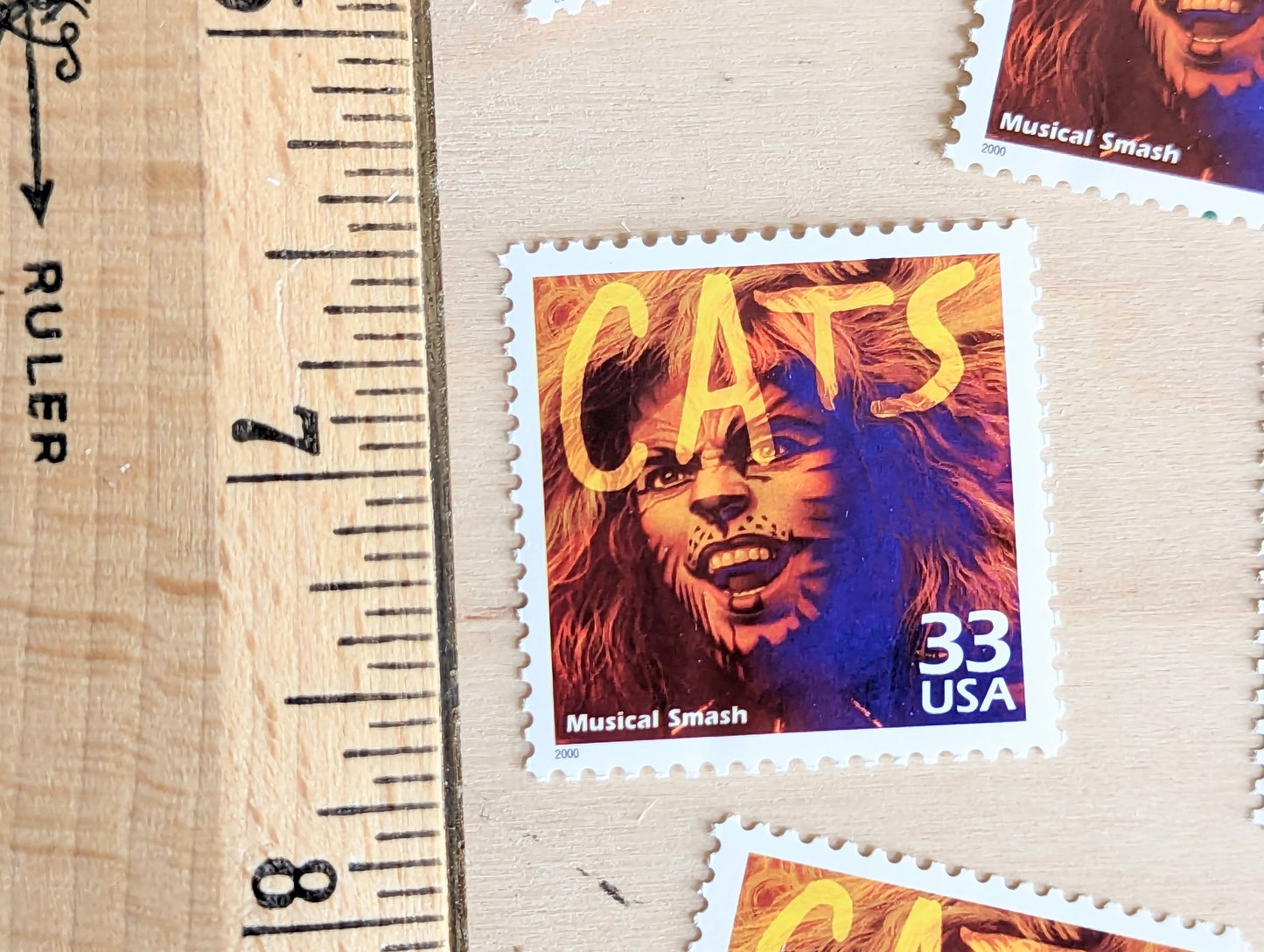 "Cats" Stamps, Set of 5, Vintage Unused USPS 33 Cent Postage Stamps, 1980s Celebrate the Century Stamps 1998, Gummed