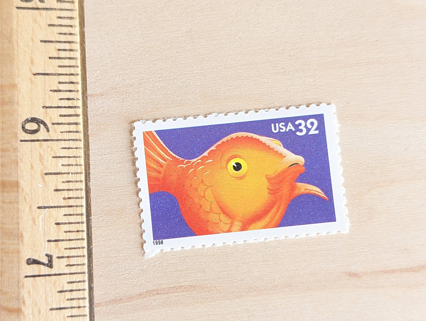 Fish Bright Eyes Stamps, Set of 5, Vintage Unused USPS 32 Cent Postage Stamps, Bright Eyes 1998, Gummed