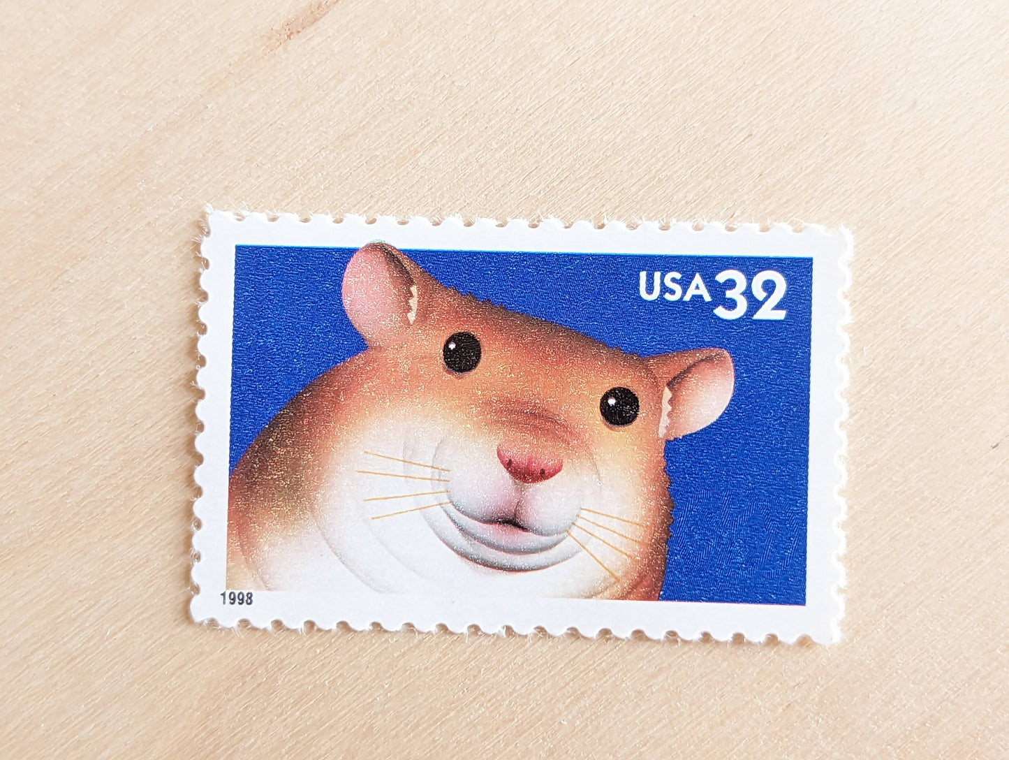 Hamster Bright Eyes Stamps, Set of 5, Vintage Unused USPS 32 Cent Postage Stamps, Bright Eyes 1998, Gummed