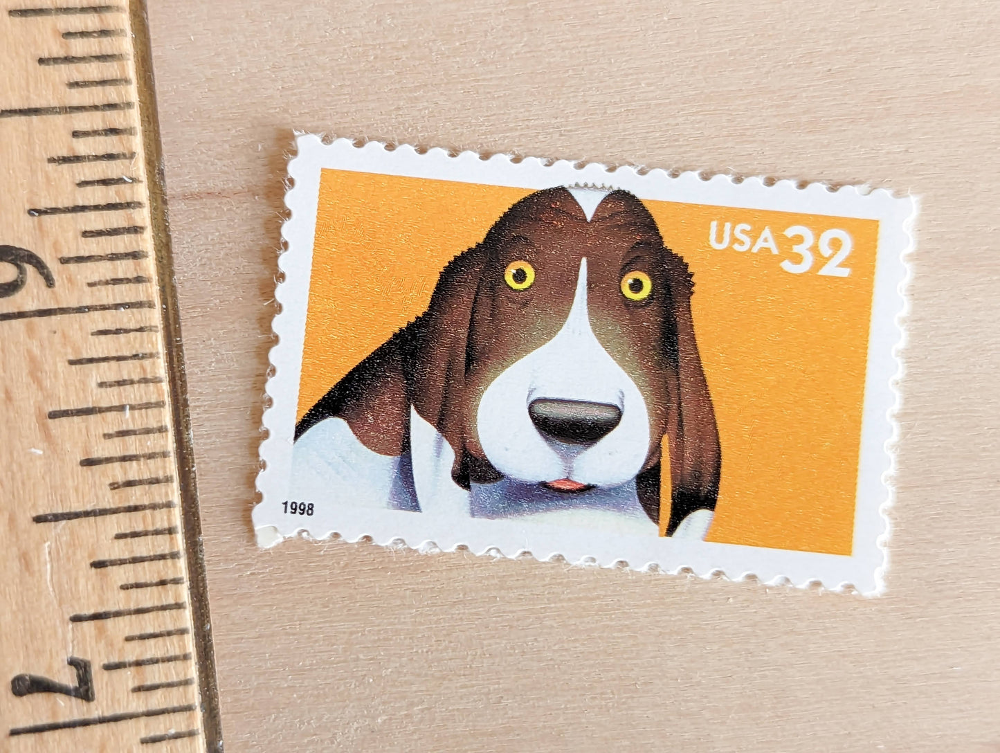 Dog Bright Eyes Stamps, Set of 5, Vintage Unused USPS 32 Cent Postage Stamps, Bright Eyes 1998, Gummed