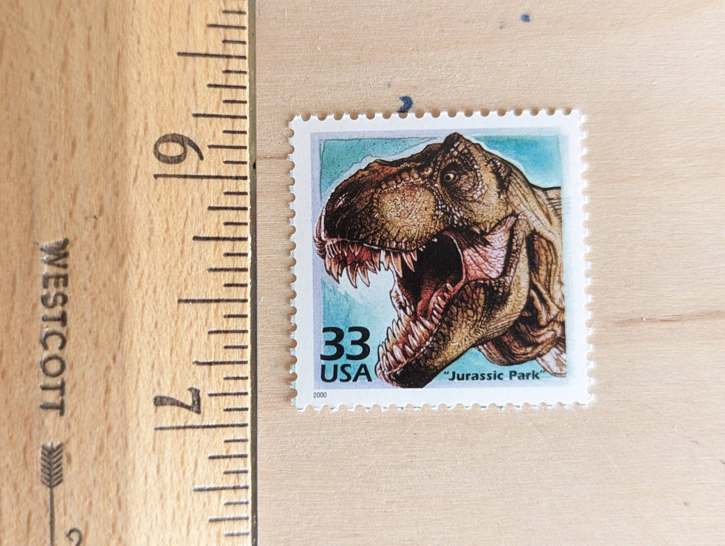 Jurassic Park Stamps, Set of 5, Vintage Unused USPS 33 Cent Postage Stamps, 1990s Celebrate the Century Stamps 1998–2000, Gummed