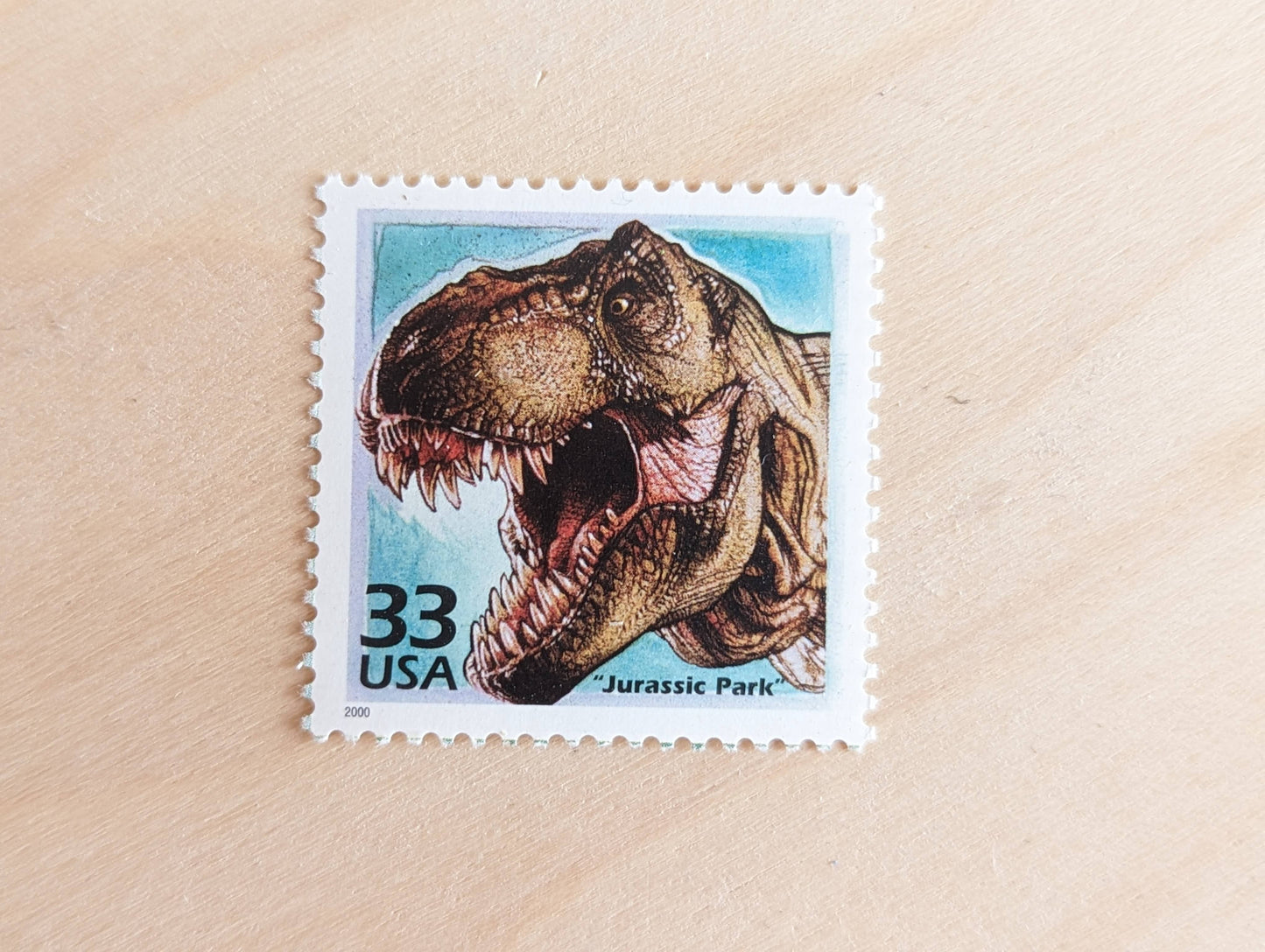Jurassic Park Stamps, Set of 5, Vintage Unused USPS 33 Cent Postage Stamps, 1990s Celebrate the Century Stamps 1998–2000, Gummed