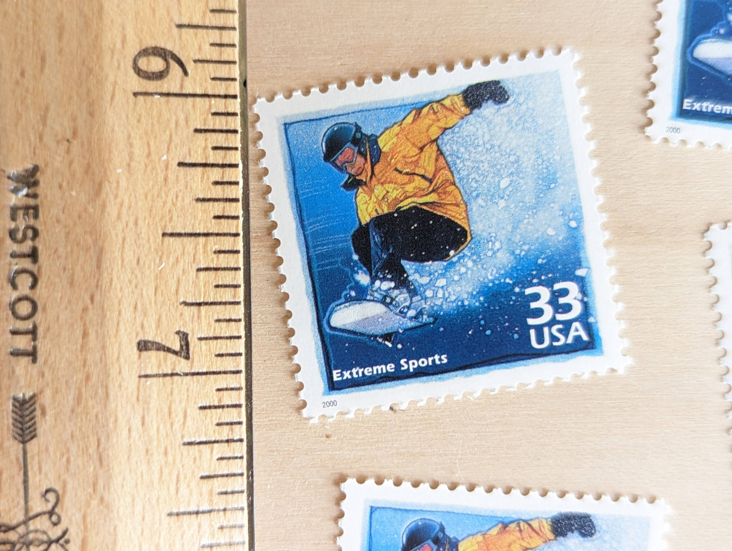 Extreme Sports Stamps, Set of 5, Vintage Unused USPS 33 Cent Postage Stamps, 1990s Celebrate the Century Stamps 1998–2000, Gummed