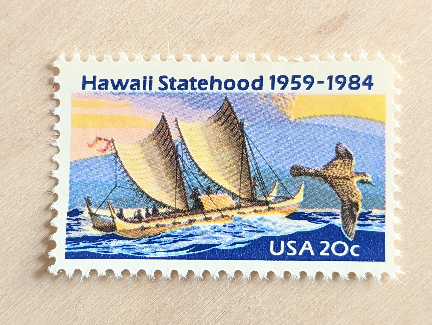 Hawaii, Vintage Unused USPS 20 Cent Postage Stamps, Statehood Stamps (Hawaii), 1984, Gummed