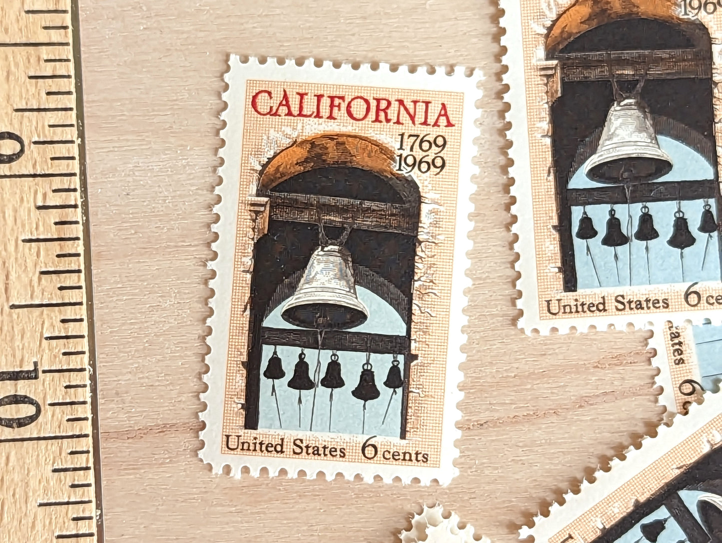 California Statehood, Vintage Unused USPS 6 Cent Postage Stamps, Statehood Stamps (California), 1969, Gummed