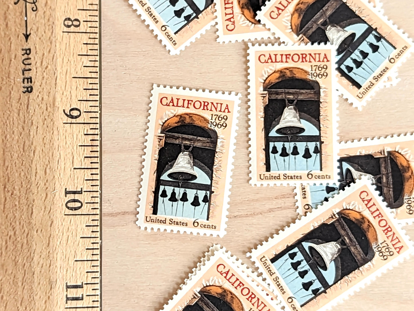 California Statehood, Vintage Unused USPS 6 Cent Postage Stamps, Statehood Stamps (California), 1969, Gummed