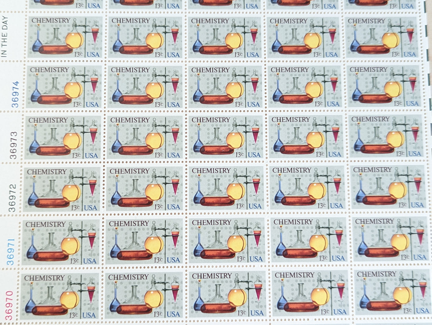 Chemistry, Vintage Unused USPS 13 Cent Postage Stamps, Chemistry Stamps, 1976, Gummed
