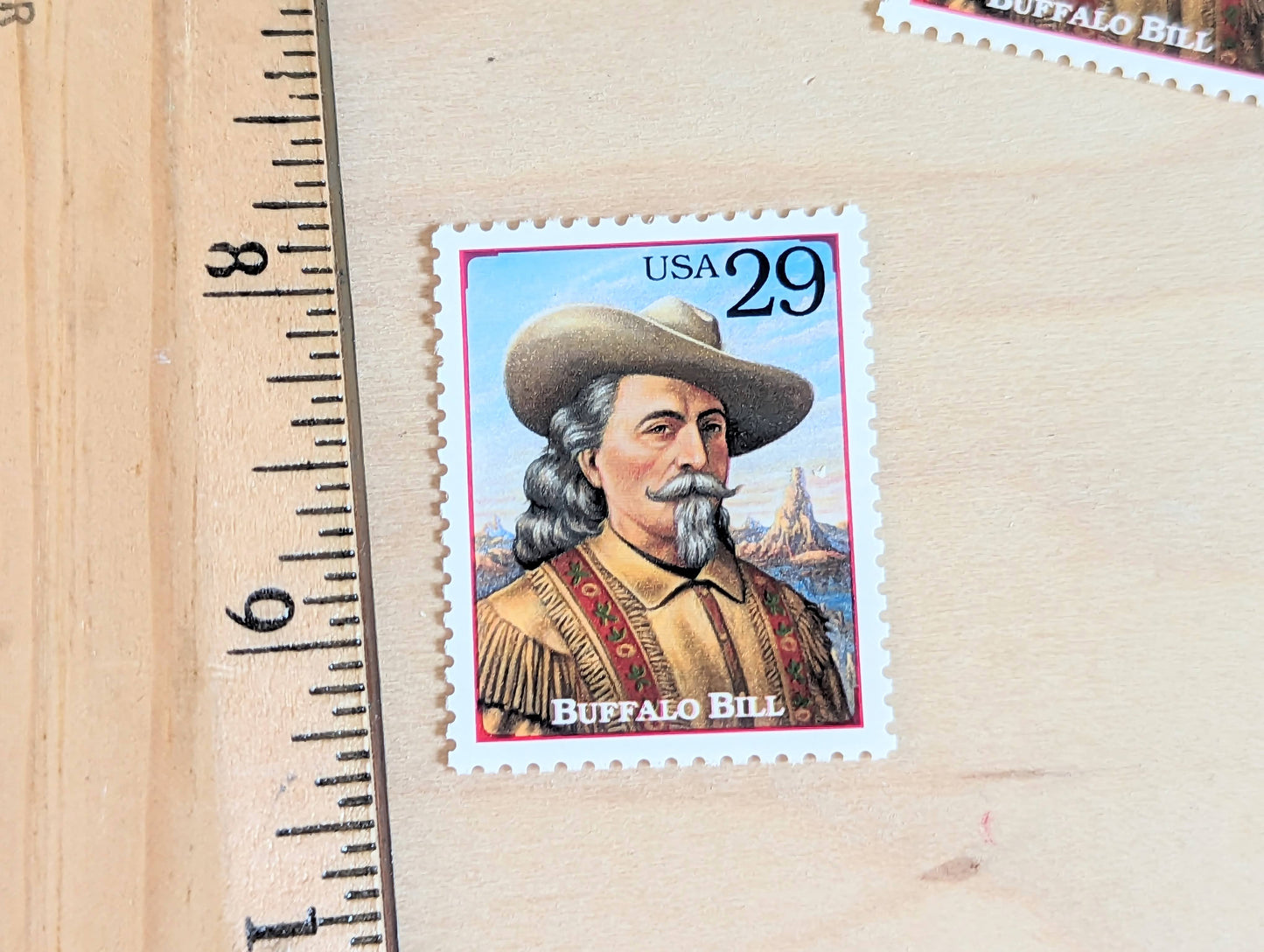 Buffalo Bill, Set of 5, Vintage Unused USPS 29 Cent Postage Stamps, Legends of the West 1994, Gummed