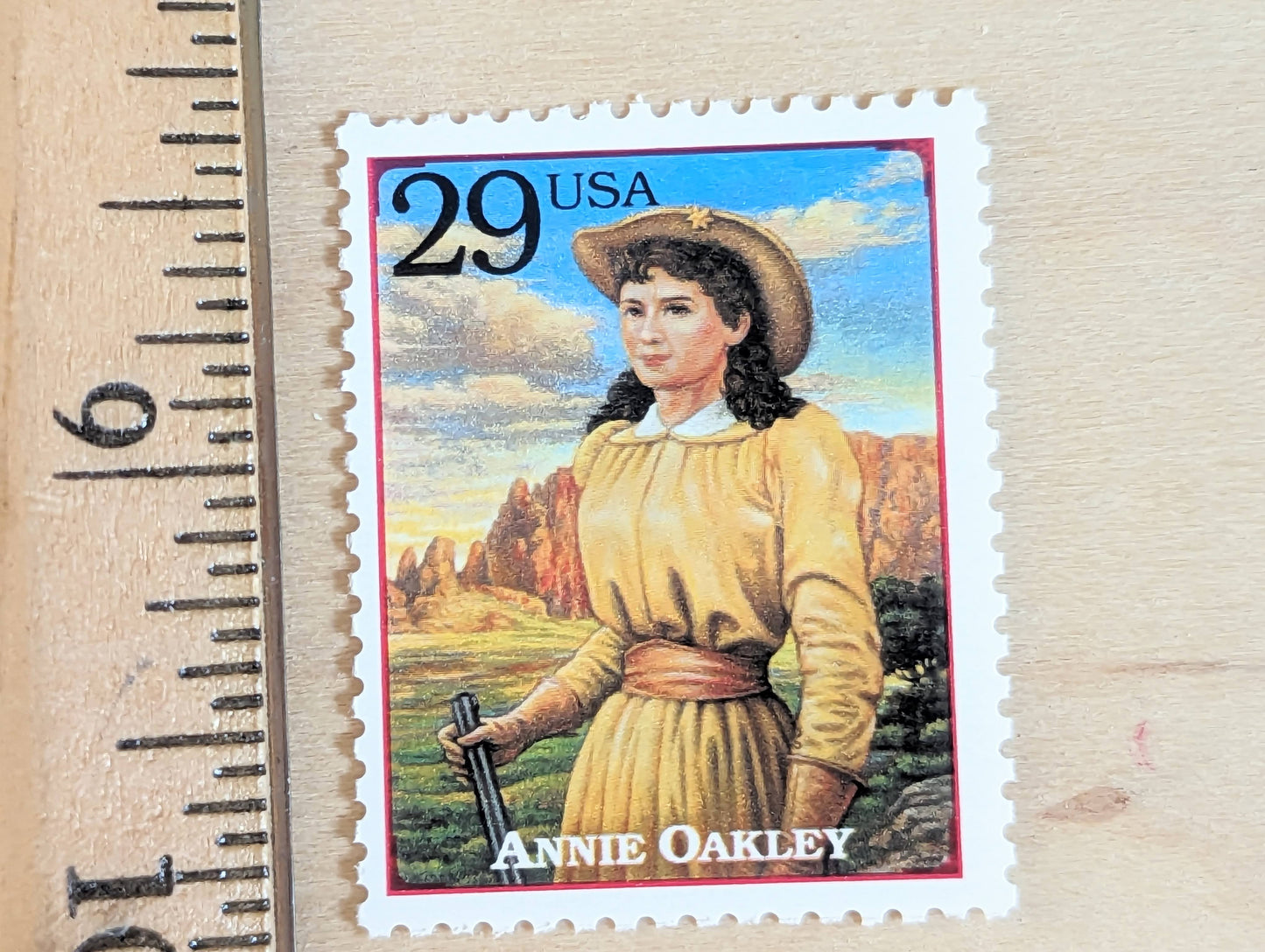 Annie Oakley, Set of 5, Vintage Unused USPS 29 Cent Postage Stamps, Legends of the West 1994, Gummed