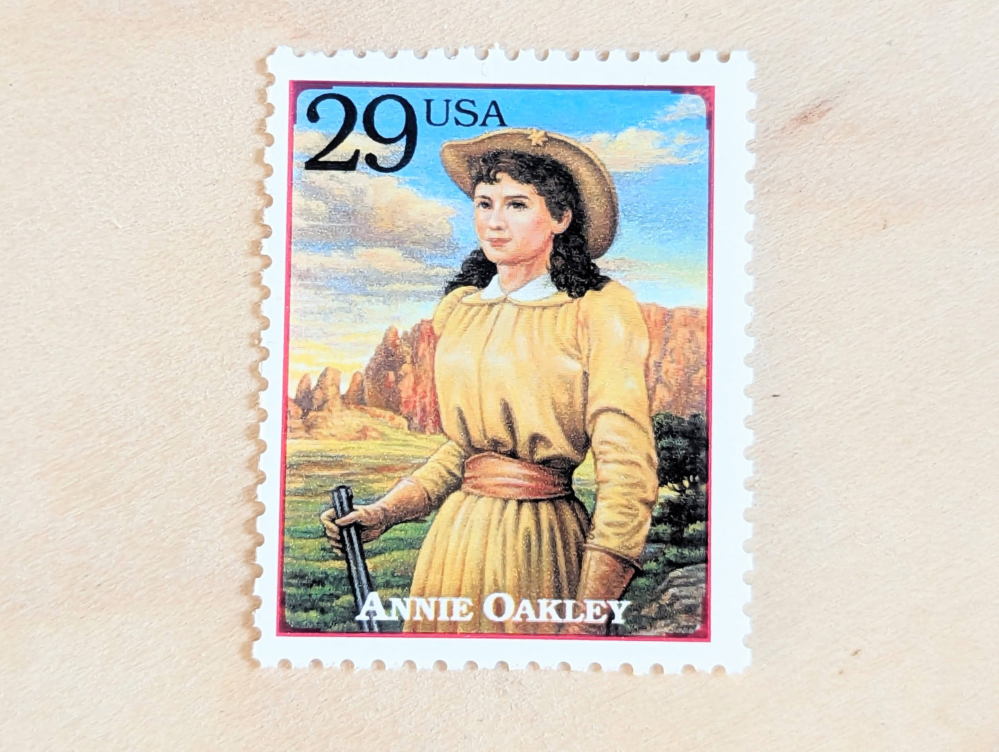 Annie Oakley, Set of 5, Vintage Unused USPS 29 Cent Postage Stamps, Legends of the West 1994, Gummed