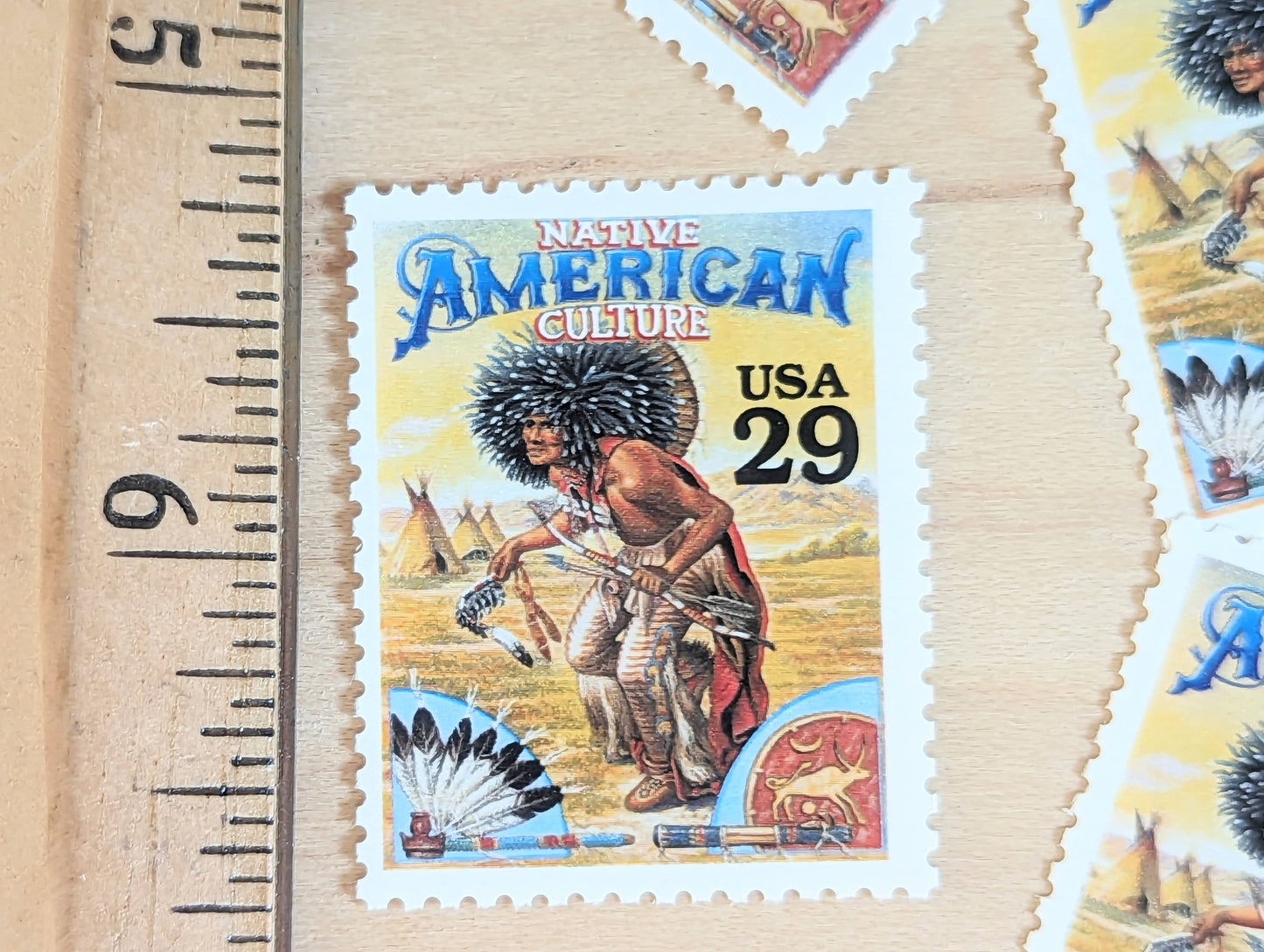 Native American Culture, Set of 5, Vintage Unused USPS 29 Cent Postage Stamps, Legends of the West 1994, Gummed