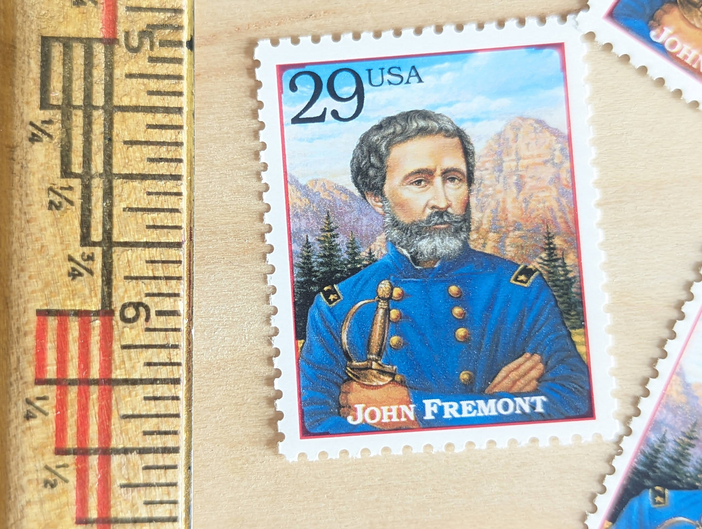 John Fremont, Set of 5, Vintage Unused USPS 29 Cent Postage Stamps, Legends of the West 1994, Gummed
