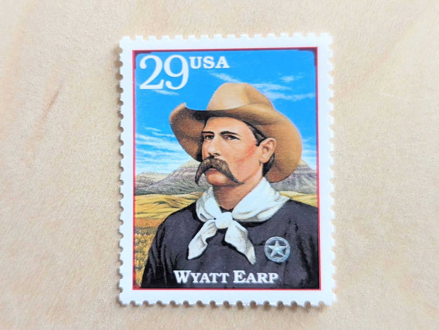 Wyatt Earp, Set of 5, Vintage Unused USPS 29 Cent Postage Stamps, Legends of the West 1994, Gummed