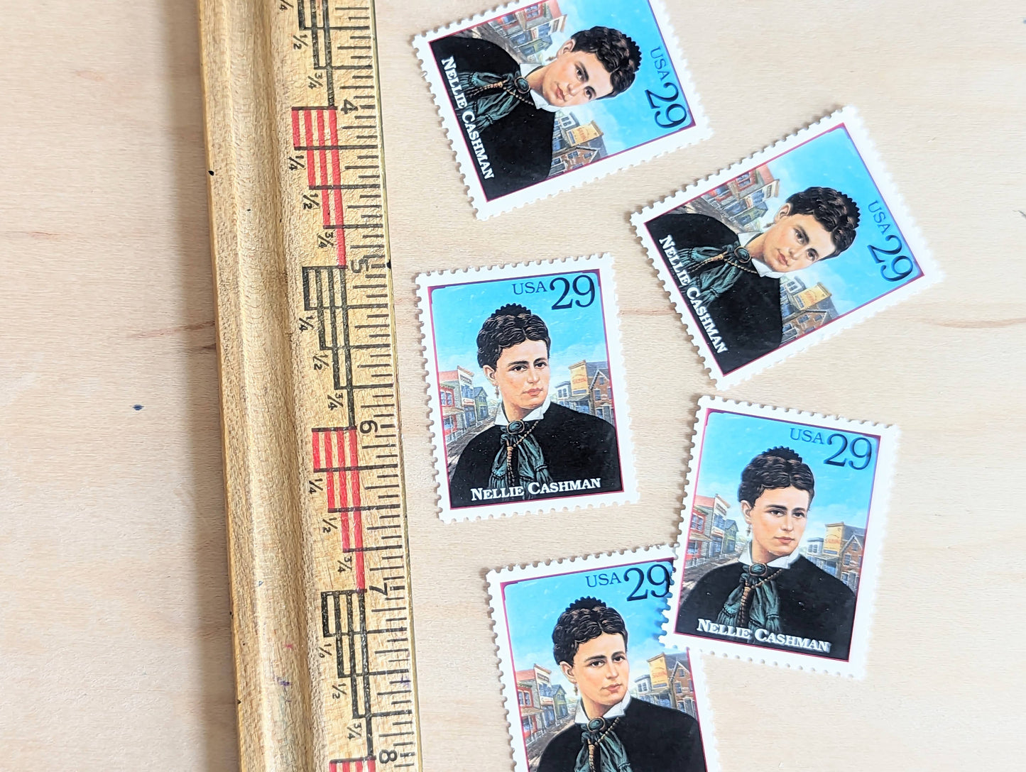 Nellie Cashman, Set of 5, Vintage Unused USPS 29 Cent Postage Stamps, Legends of the West 1994, Gummed