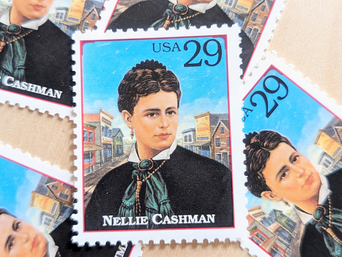 Nellie Cashman, Set of 5, Vintage Unused USPS 29 Cent Postage Stamps, Legends of the West 1994, Gummed