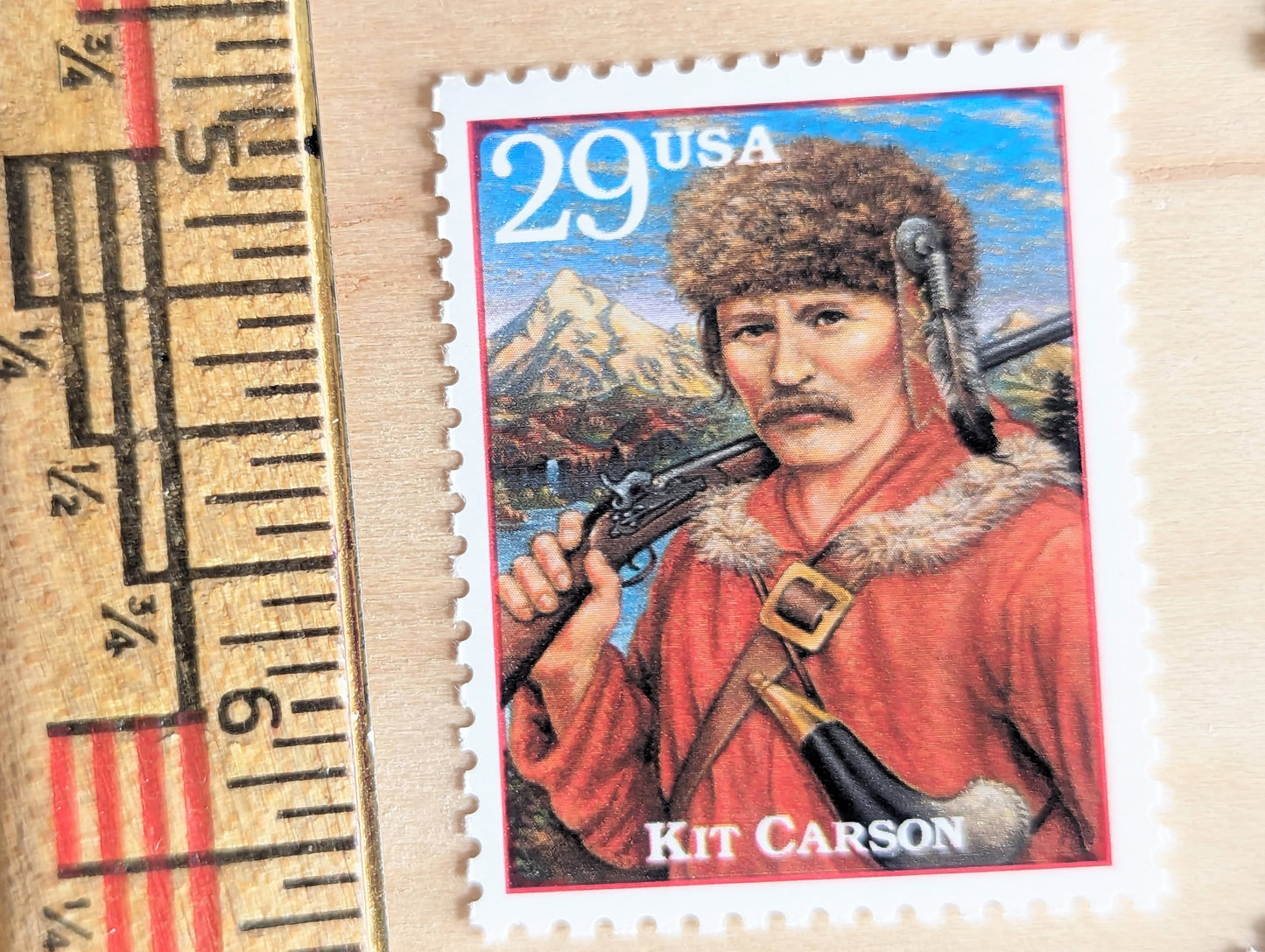 Kit Carson, Set of 5, Vintage Unused USPS 29 Cent Postage Stamps, Legends of the West 1994, Gummed