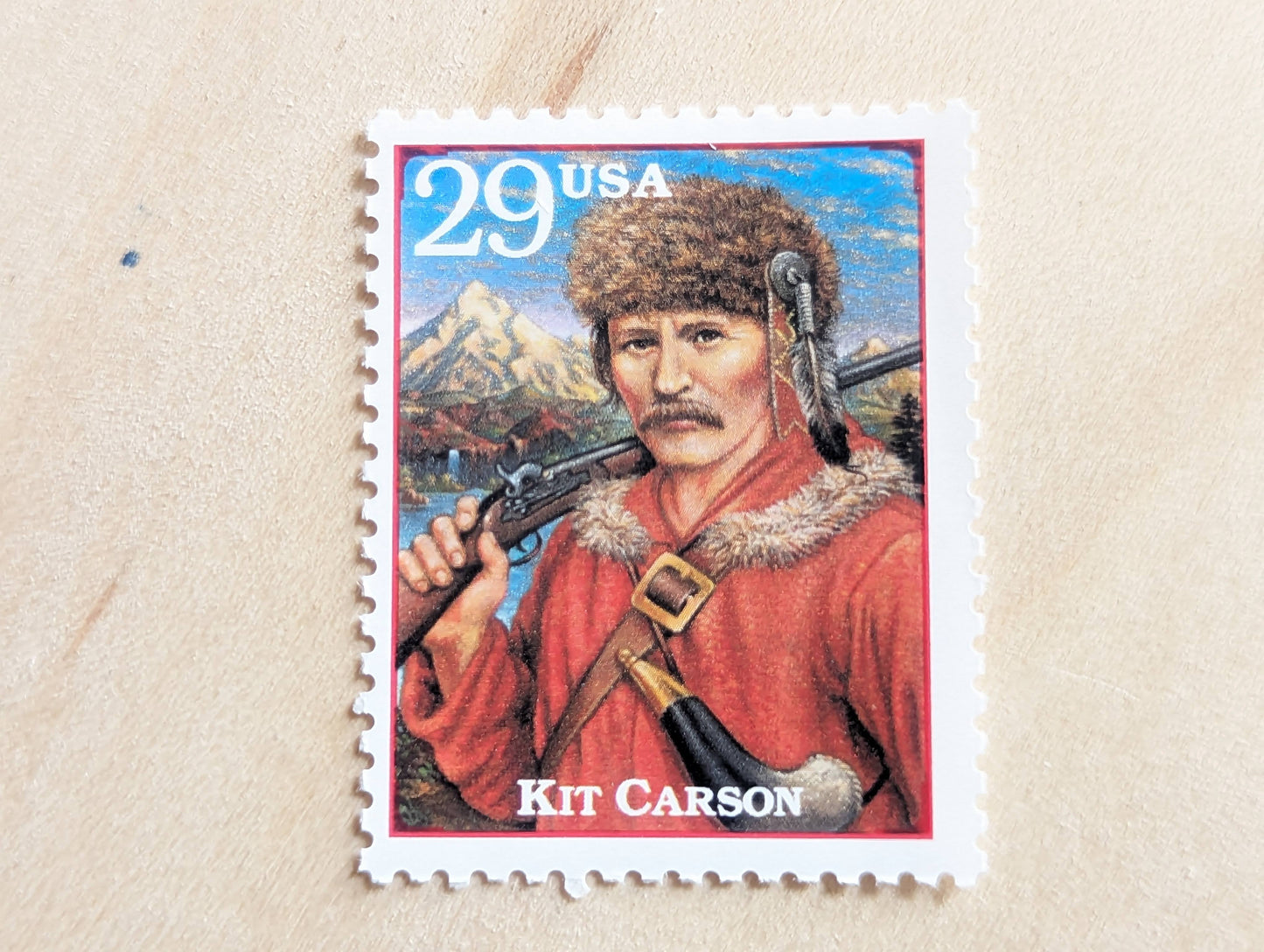 Kit Carson, Set of 5, Vintage Unused USPS 29 Cent Postage Stamps, Legends of the West 1994, Gummed