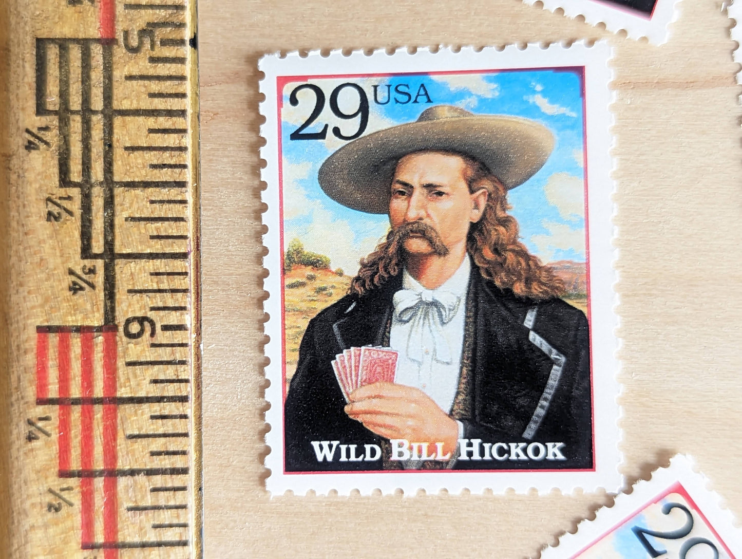 Wild Bill Hickok, Set of 5, Vintage Unused USPS 29 Cent Postage Stamps, Legends of the West 1994, Gummed