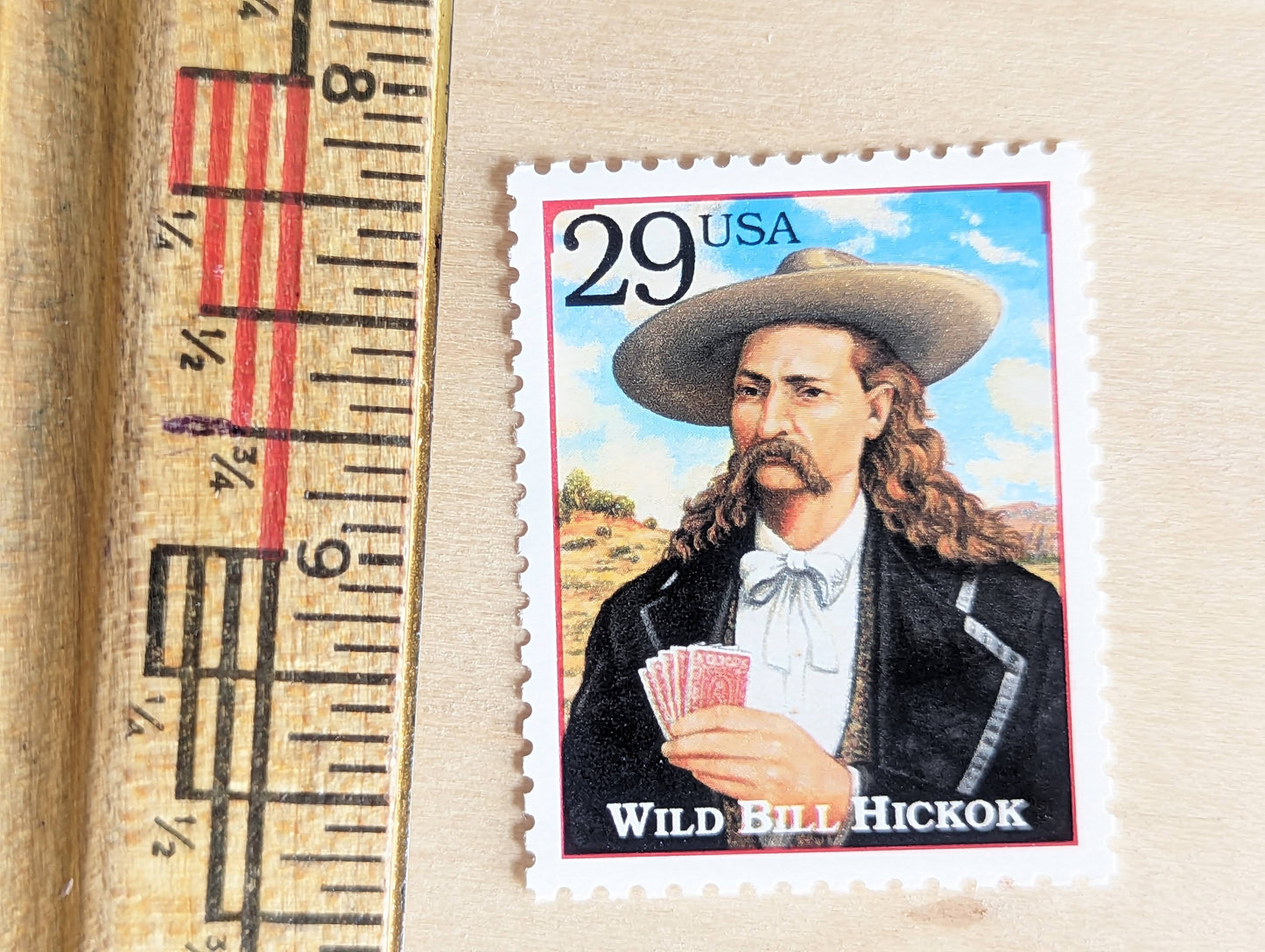 Wild Bill Hickok, Set of 5, Vintage Unused USPS 29 Cent Postage Stamps, Legends of the West 1994, Gummed