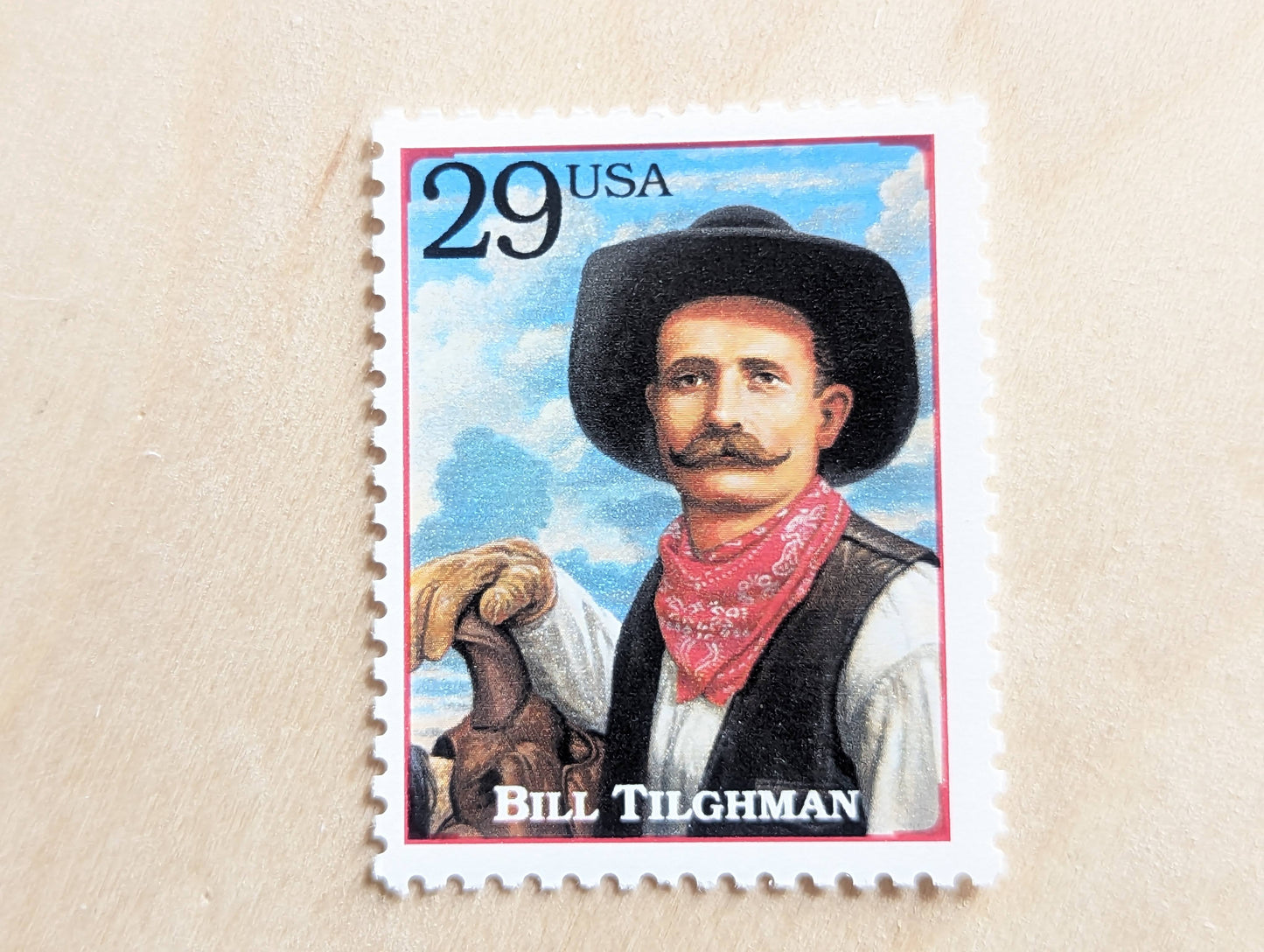 Bill Tilghman, Set of 5, Vintage Unused USPS 29 Cent Postage Stamps, Legends of the West 1994, Gummed