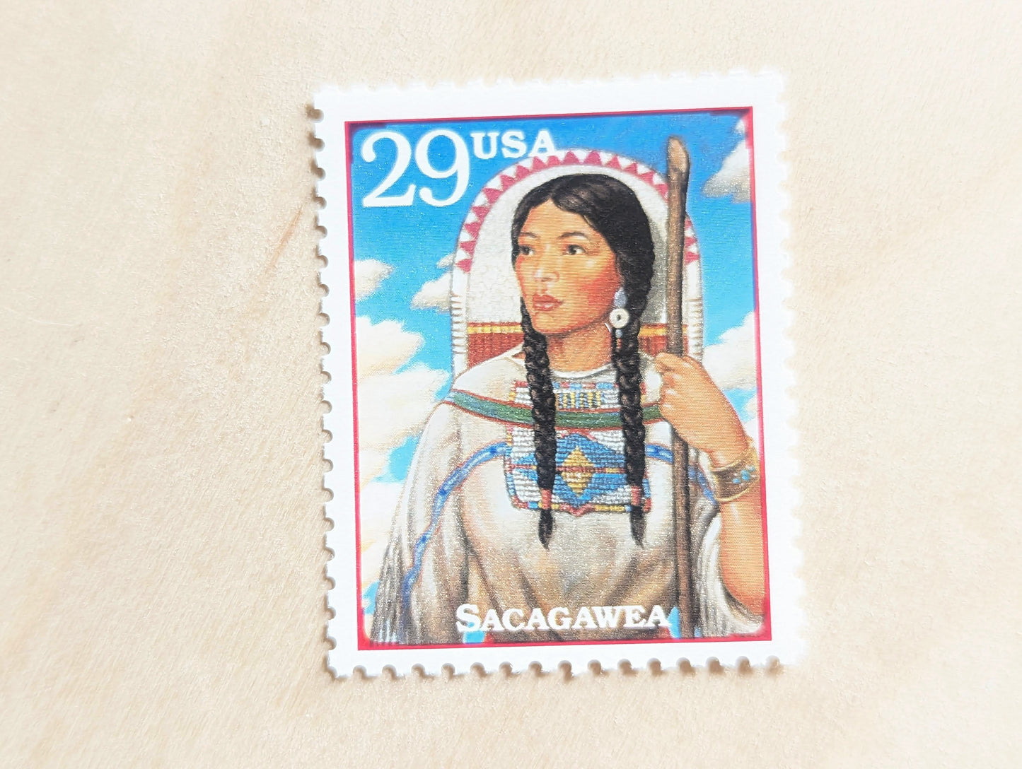 Sacagawea, Set of 5, Vintage Unused USPS 29 Cent Postage Stamps, Legends of the West 1994, Gummed
