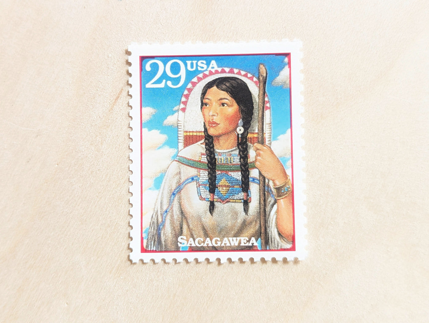 Sacagawea, Set of 5, Vintage Unused USPS 29 Cent Postage Stamps, Legends of the West 1994, Gummed