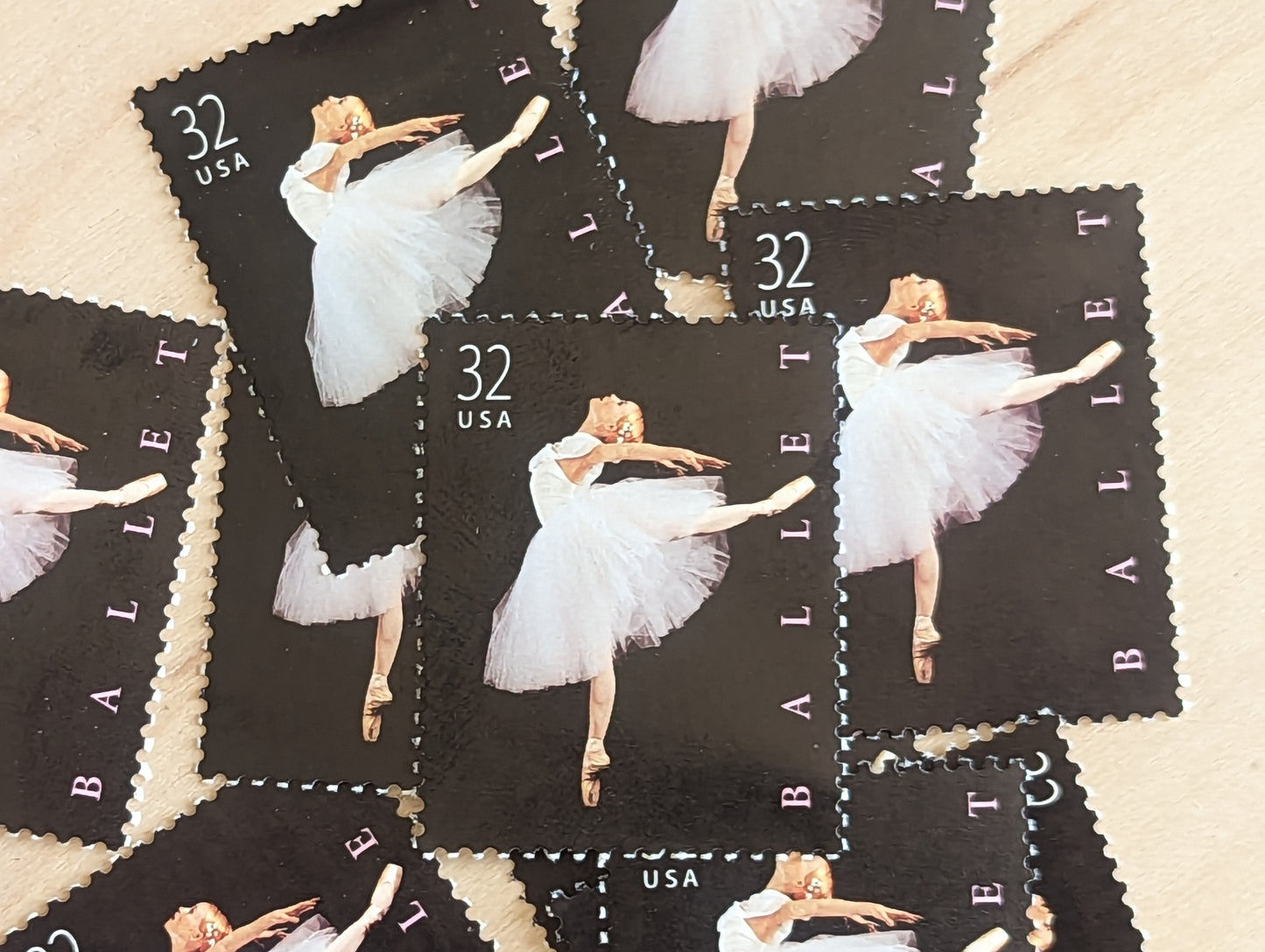 Ballet, Vintage Unused USPS 32 Cent Postage Stamps, American Ballet Stamps, 1998, Gummed