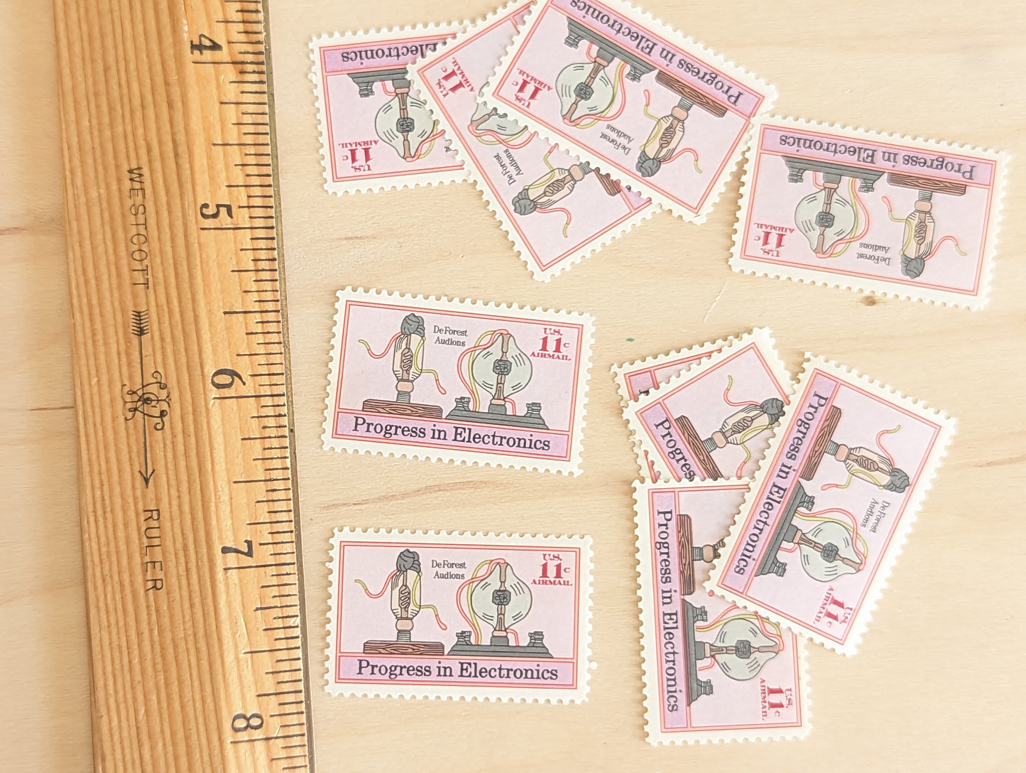 Progress in Electronics, Vintage Unused USPS 11 Cent Postage Stamps, Progress in Electronics Stamps, 1973, Gummed