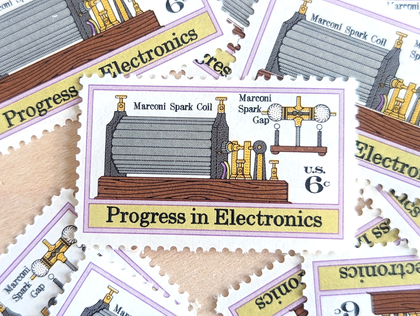 Progress in Electronics, Vintage Unused USPS 6 Cent Postage Stamps, Progress in Electronics Stamps, 1973, Gummed