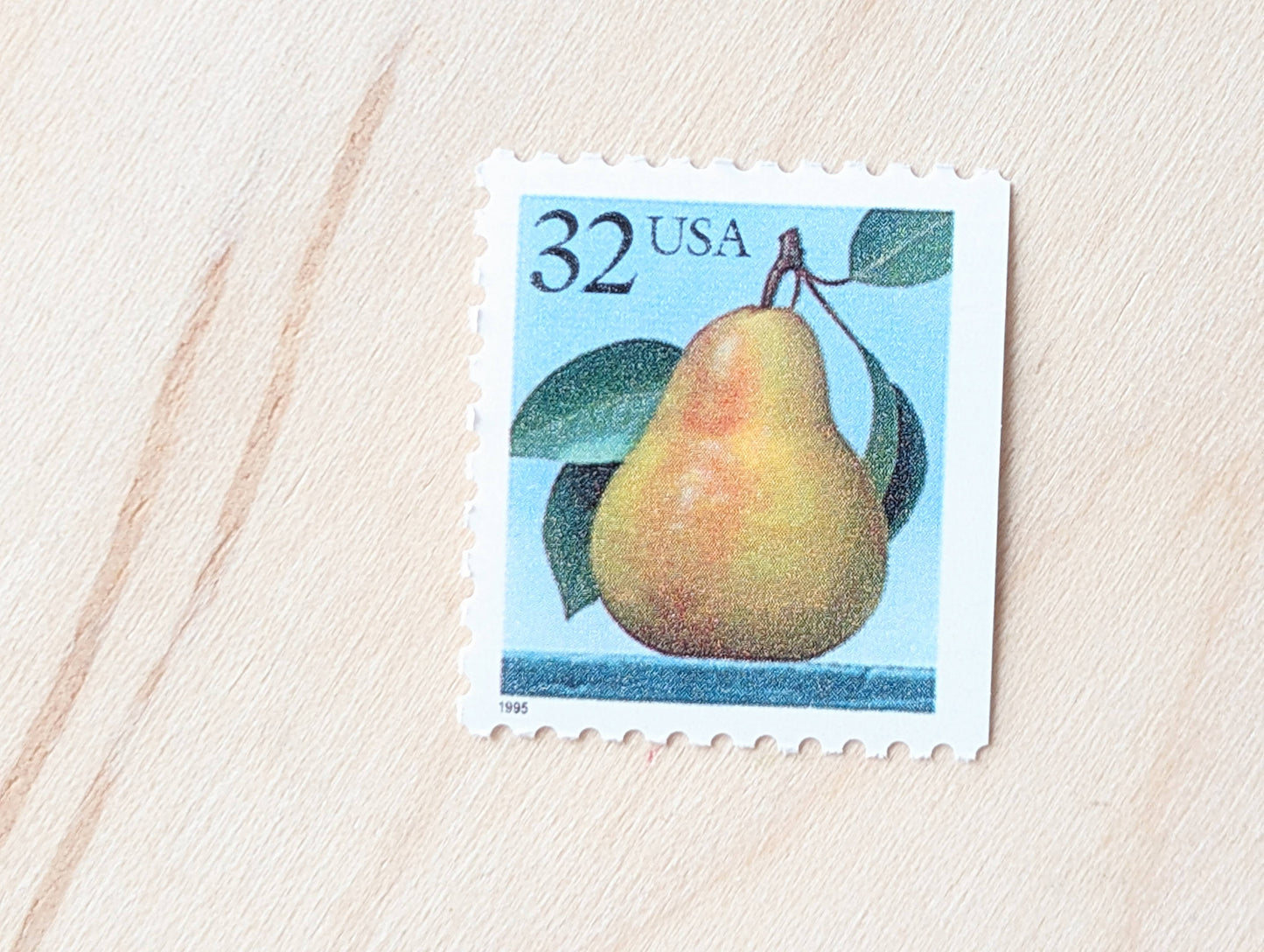 Set of 10 Pear Stamps, 1995 Unused Postage Stamps, 32 Cent Stamps