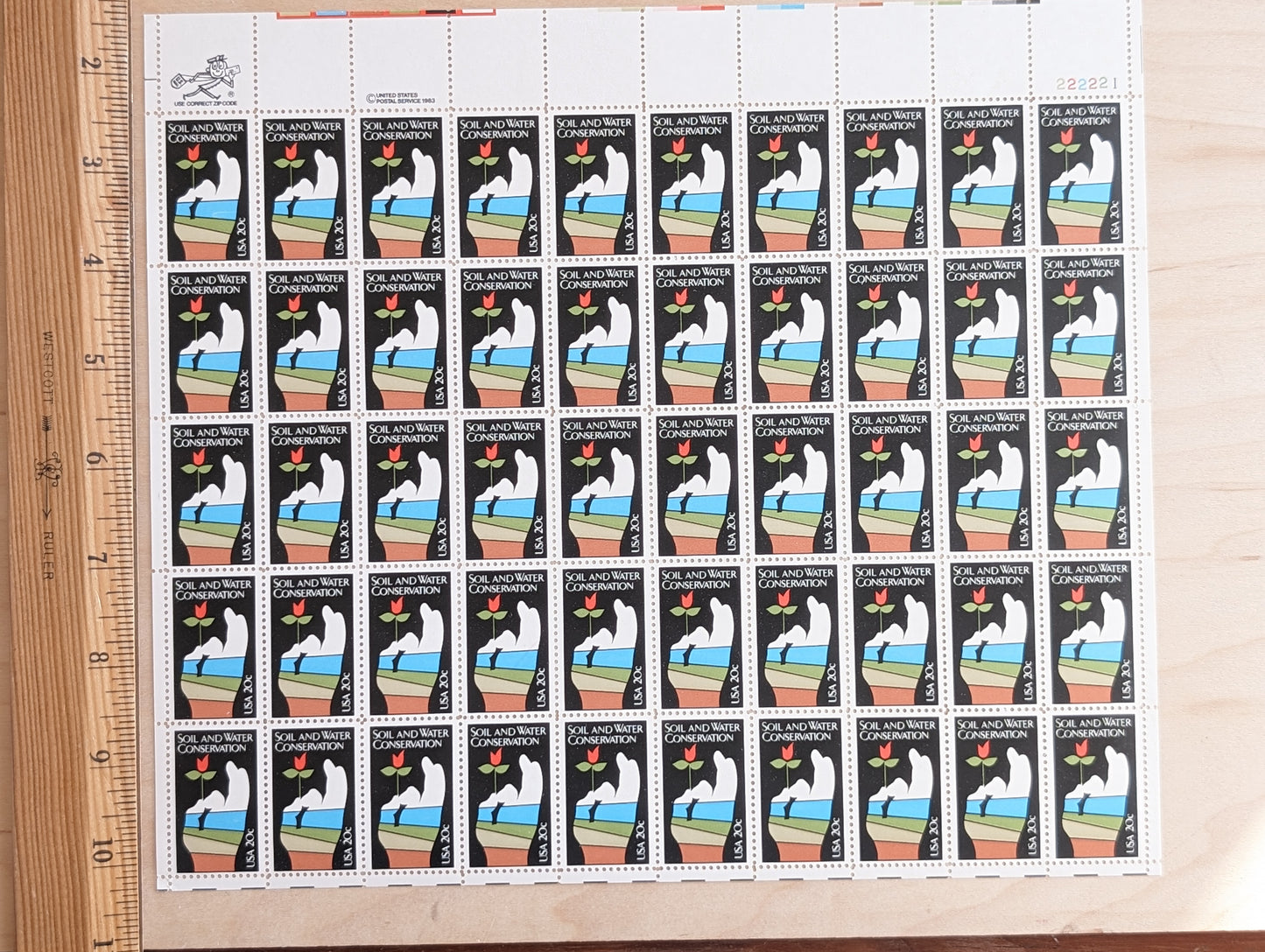 Soil and Water Conservation, Vintage Unused USPS 20 Cent Postage Stamps, Soil and Water Conservation Stamps, 1984, Gummed