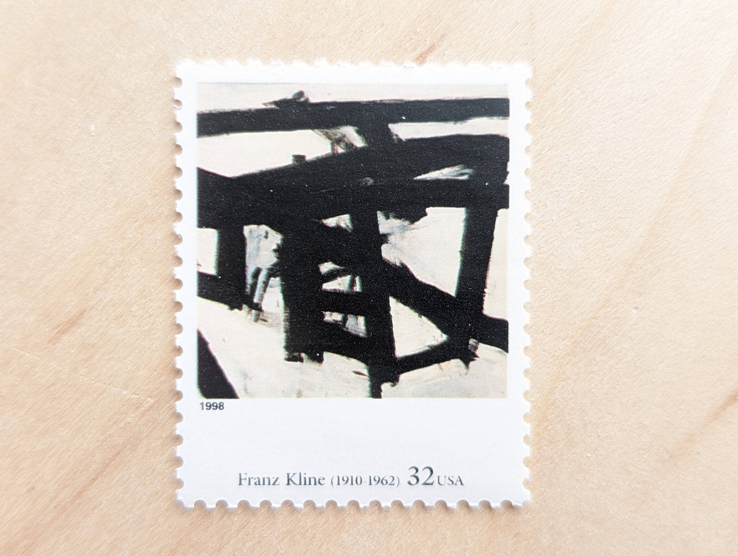 5 Mahoning by Franz Kline 32 Cent Postage Stamps, Four Centuries of American Art Postage Stamps, Unused US Postage Stamps, 1997