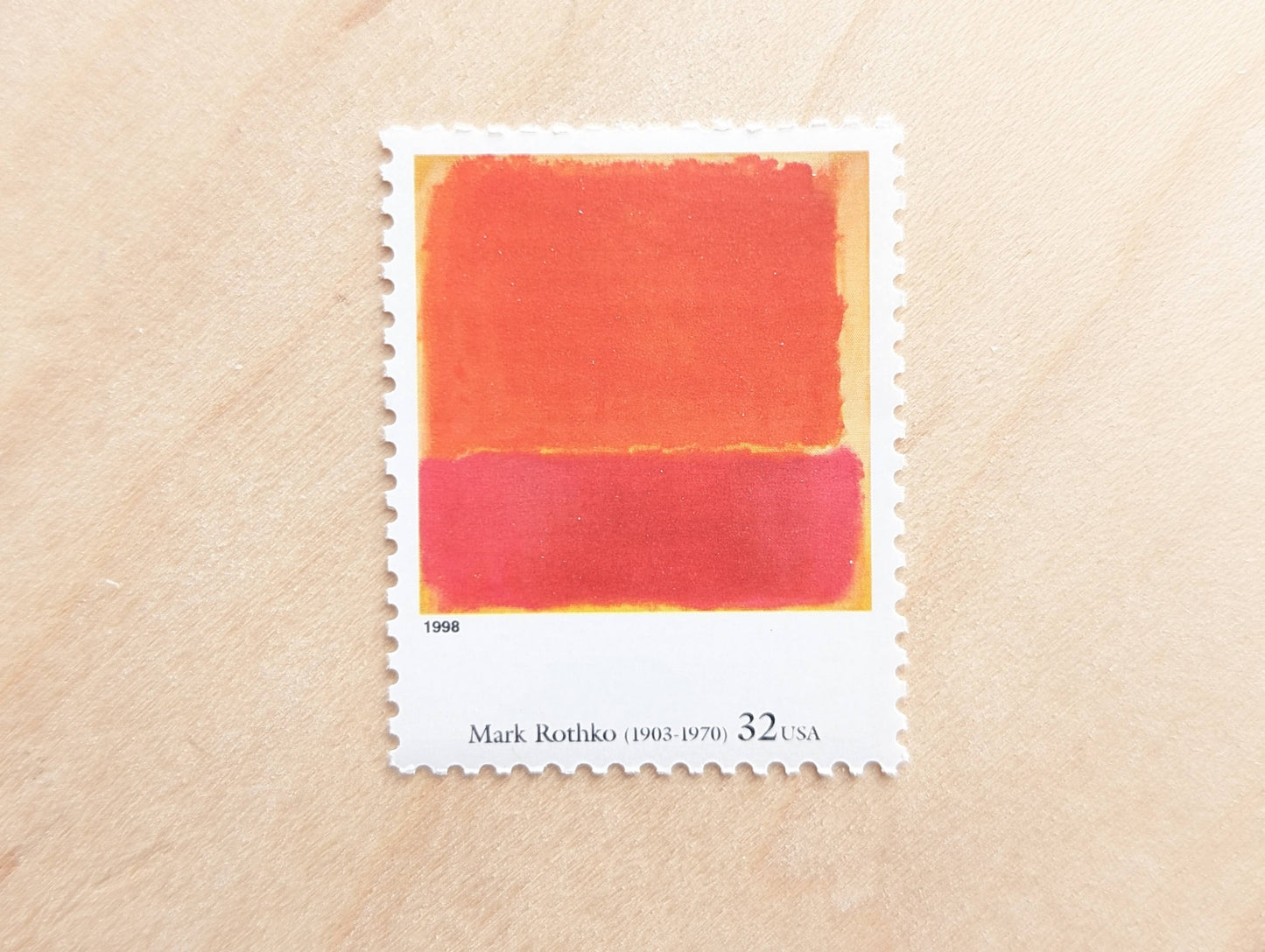 No. 12 by Mark Rothko, Set of 5, Vintage Unused USPS 32 Cent Postage Stamps, Four Centuries of American Art Series 1997, Gummed
