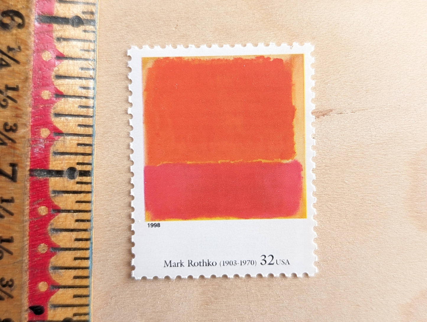 No. 12 by Mark Rothko, Set of 5, Vintage Unused USPS 32 Cent Postage Stamps, Four Centuries of American Art Series 1997, Gummed