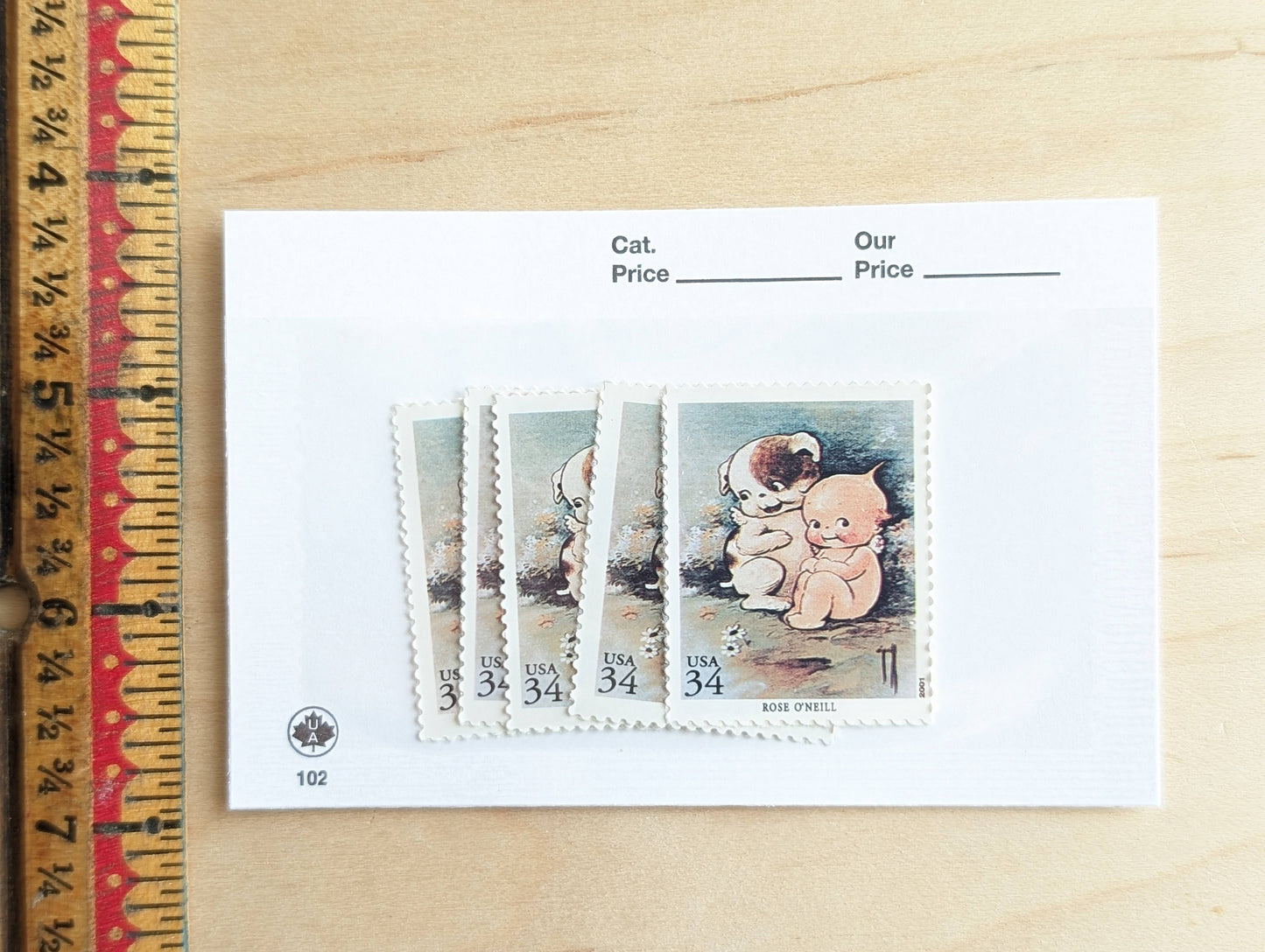 Rose O'Neill, Kewpie, Set of 5, Vintage Unused USPS 34 Cent Postage Stamps, American Illustrators Series 2000, Gummed