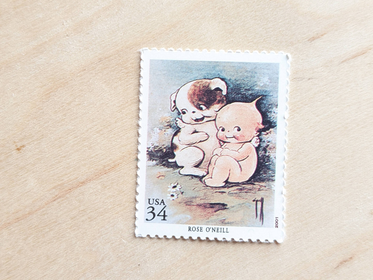 Rose O'Neill, Kewpie, Set of 5, Vintage Unused USPS 34 Cent Postage Stamps, American Illustrators Series 2000, Gummed