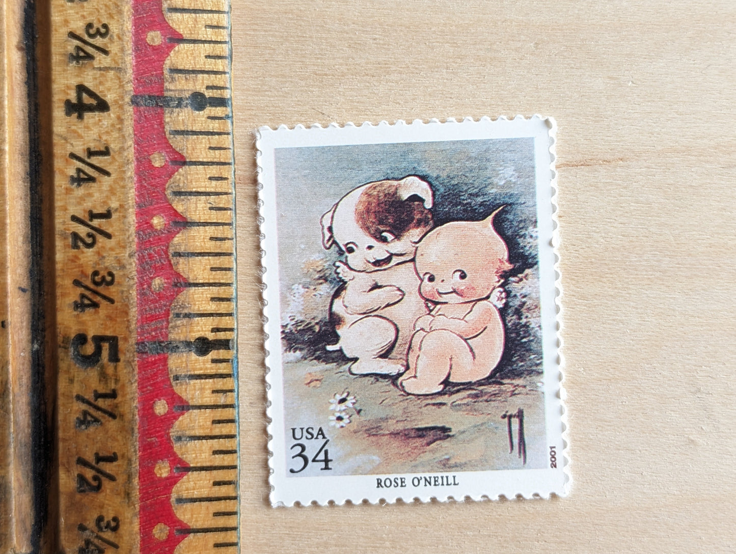Rose O'Neill, Kewpie, Set of 5, Vintage Unused USPS 34 Cent Postage Stamps, American Illustrators Series 2000, Gummed