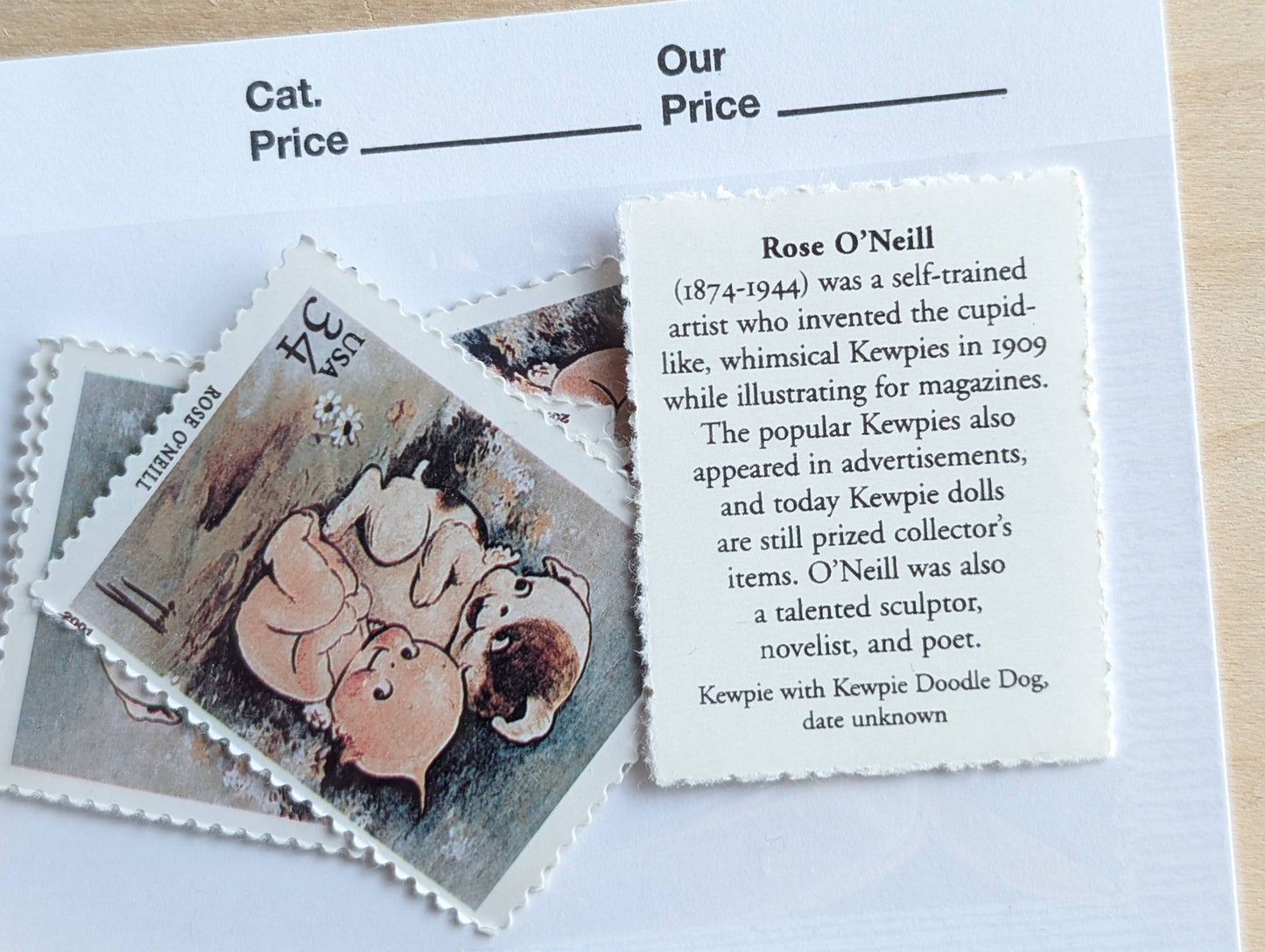 Rose O'Neill, Kewpie, Set of 5, Vintage Unused USPS 34 Cent Postage Stamps, American Illustrators Series 2000, Gummed