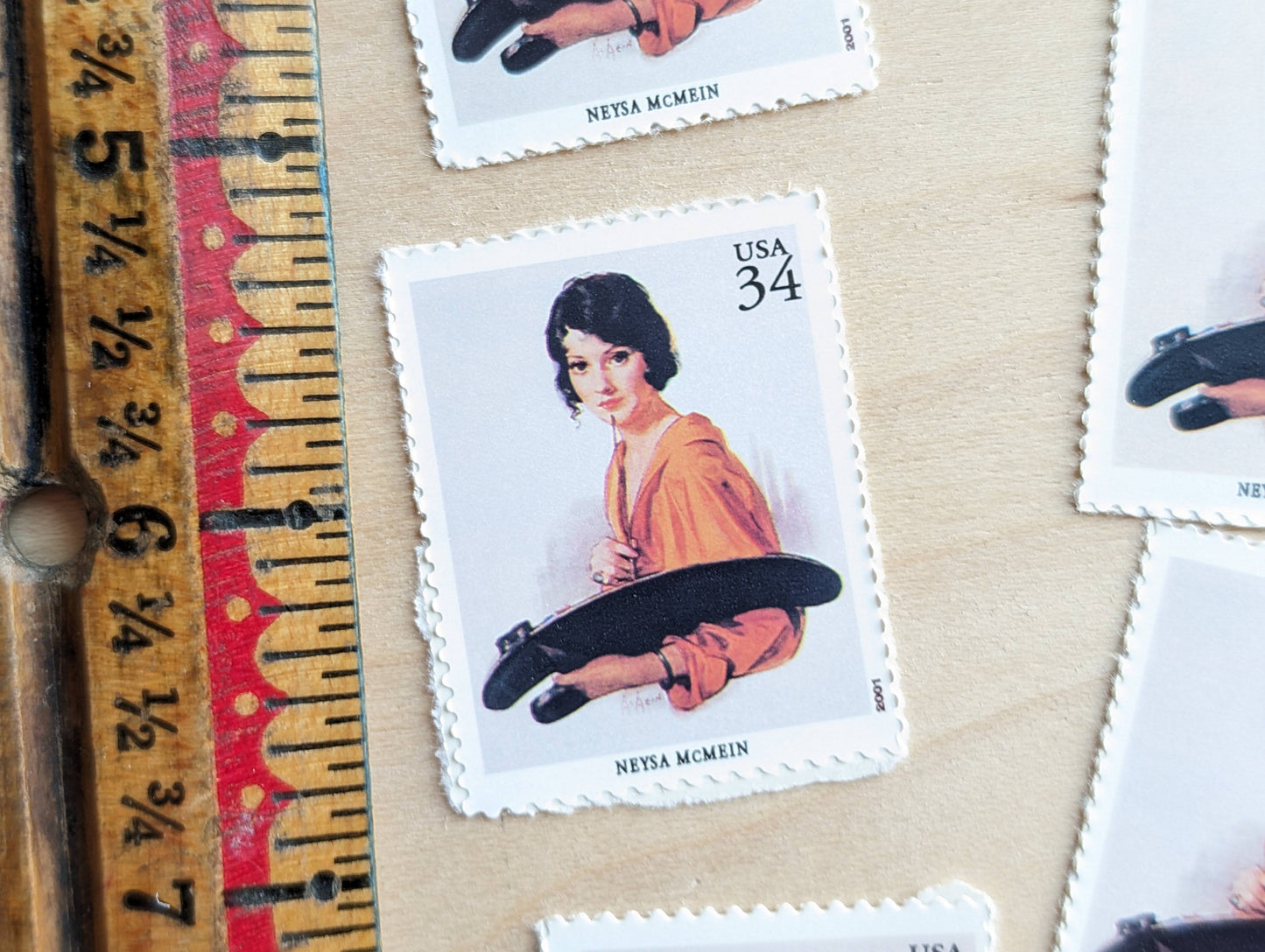 Neysa McMein, Cover of McCall's Magazine, Set of 5, Vintage Unused USPS 34 Cent Postage Stamps, American Illustrators Series 2000, Gummed