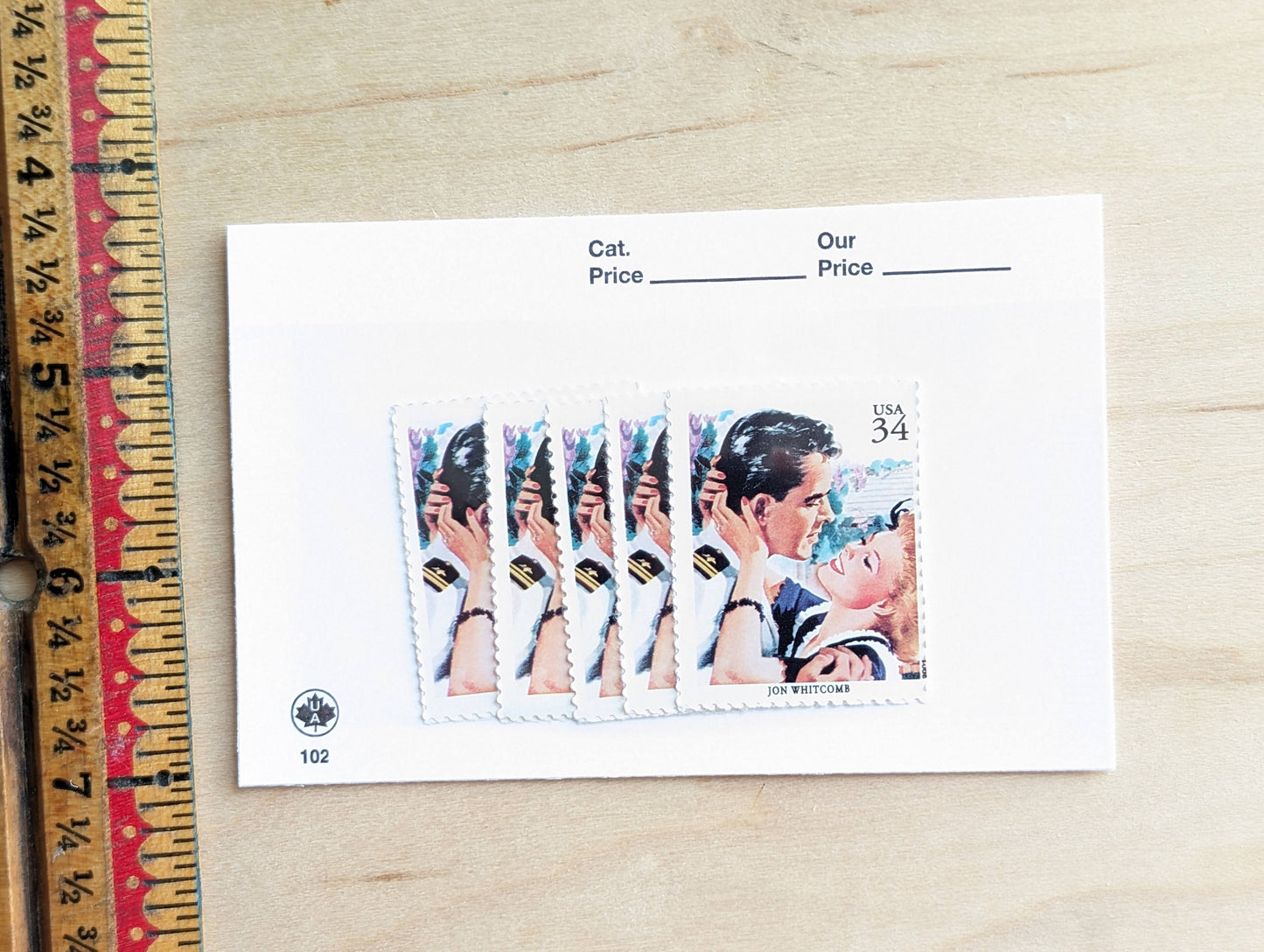 Jon Whitcomb, Back Home For Keeps, Set of 5, Vintage Unused USPS 34 Cent Postage Stamps, American Illustrators Series 2000, Gummed