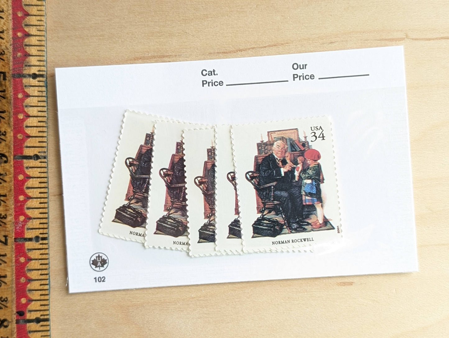 Norman Rockwell, The Saturday Evening Post, Set of 5, Vintage Unused USPS 34 Cent Postage Stamps, American Illustrators Series 2000, Gummed