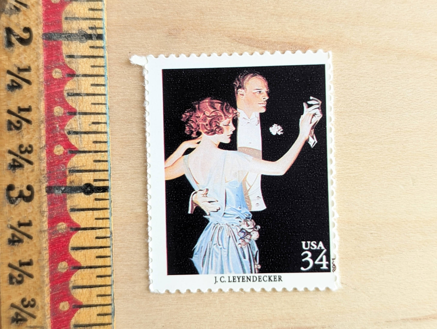 Joseph Christian Leyendecker, Arrow Collars And Shirts, Set of 5, Vintage Unused USPS 34 Cent Postage Stamps, American Illustrators Series 2000, Gummed
