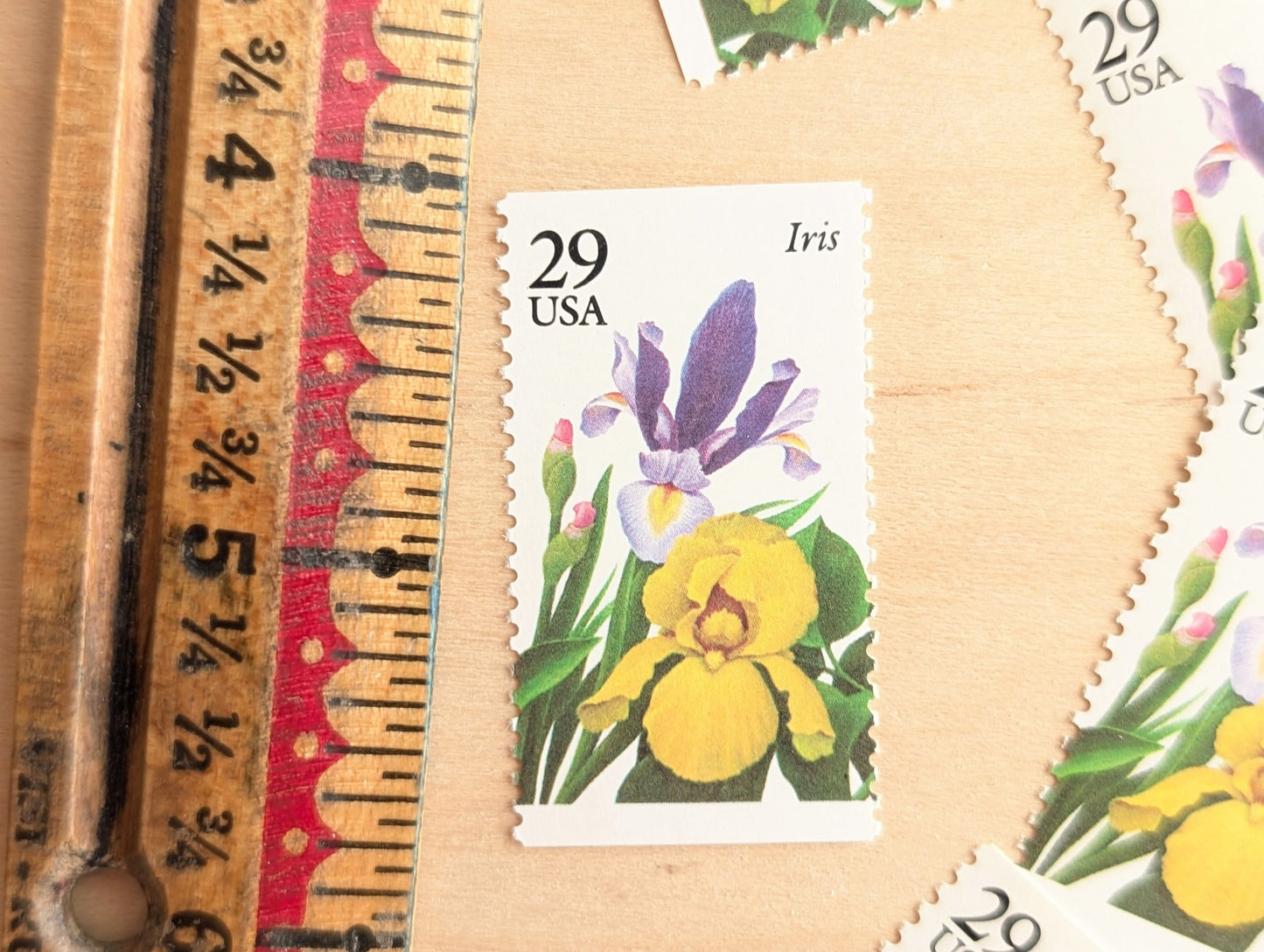 Iris Stamps, Set of 5, Vintage Unused USPS 29 Cent Postage Stamps, Flower Stamps 1993, Gummed