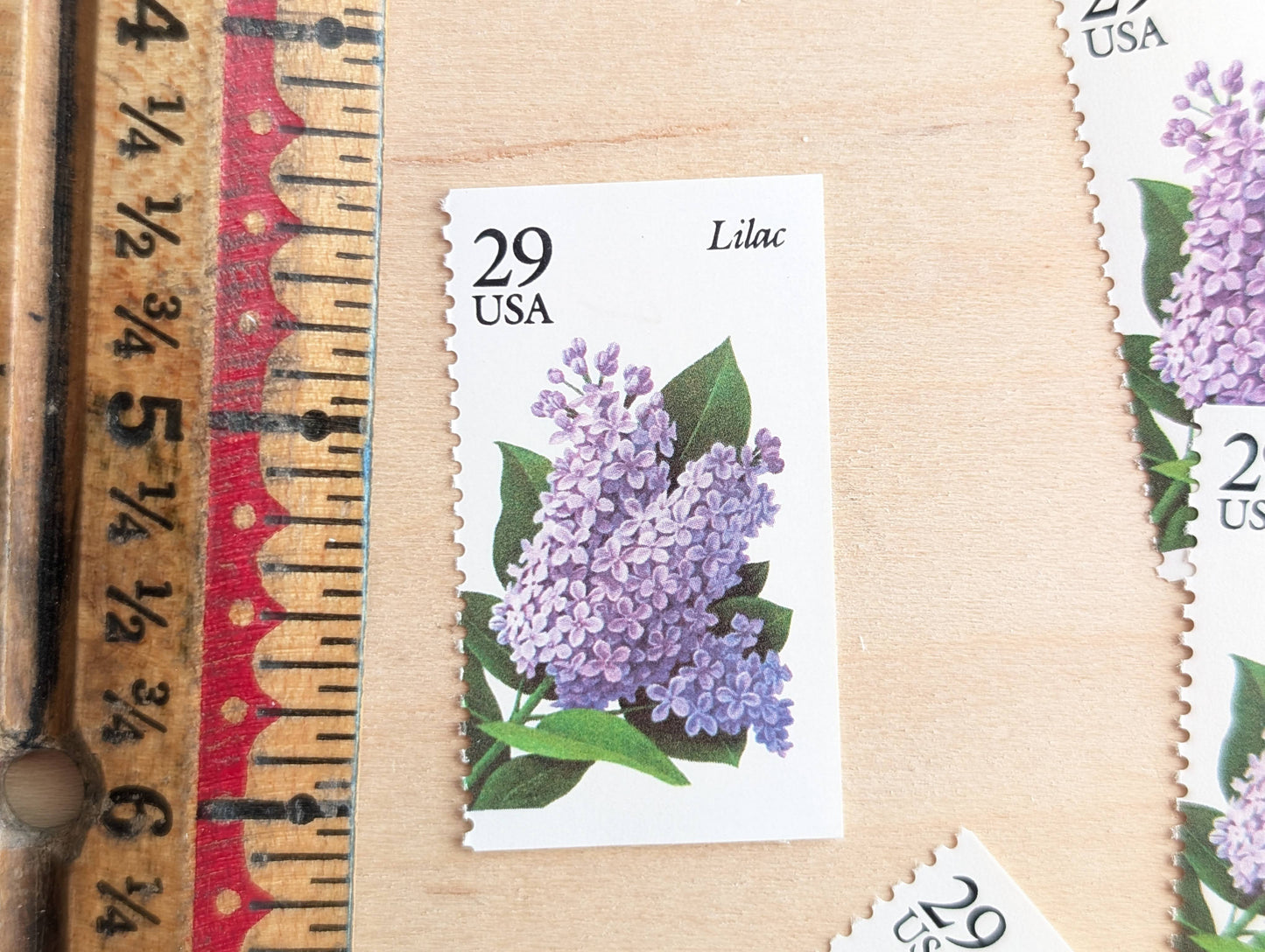 Lilac Stamps, Set of 5, Vintage Unused USPS 29 Cent Postage Stamps, Flower Stamps 1993, Gummed