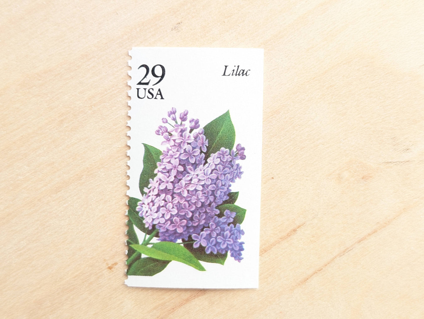 Lilac Stamps, Set of 5, Vintage Unused USPS 29 Cent Postage Stamps, Flower Stamps 1993, Gummed
