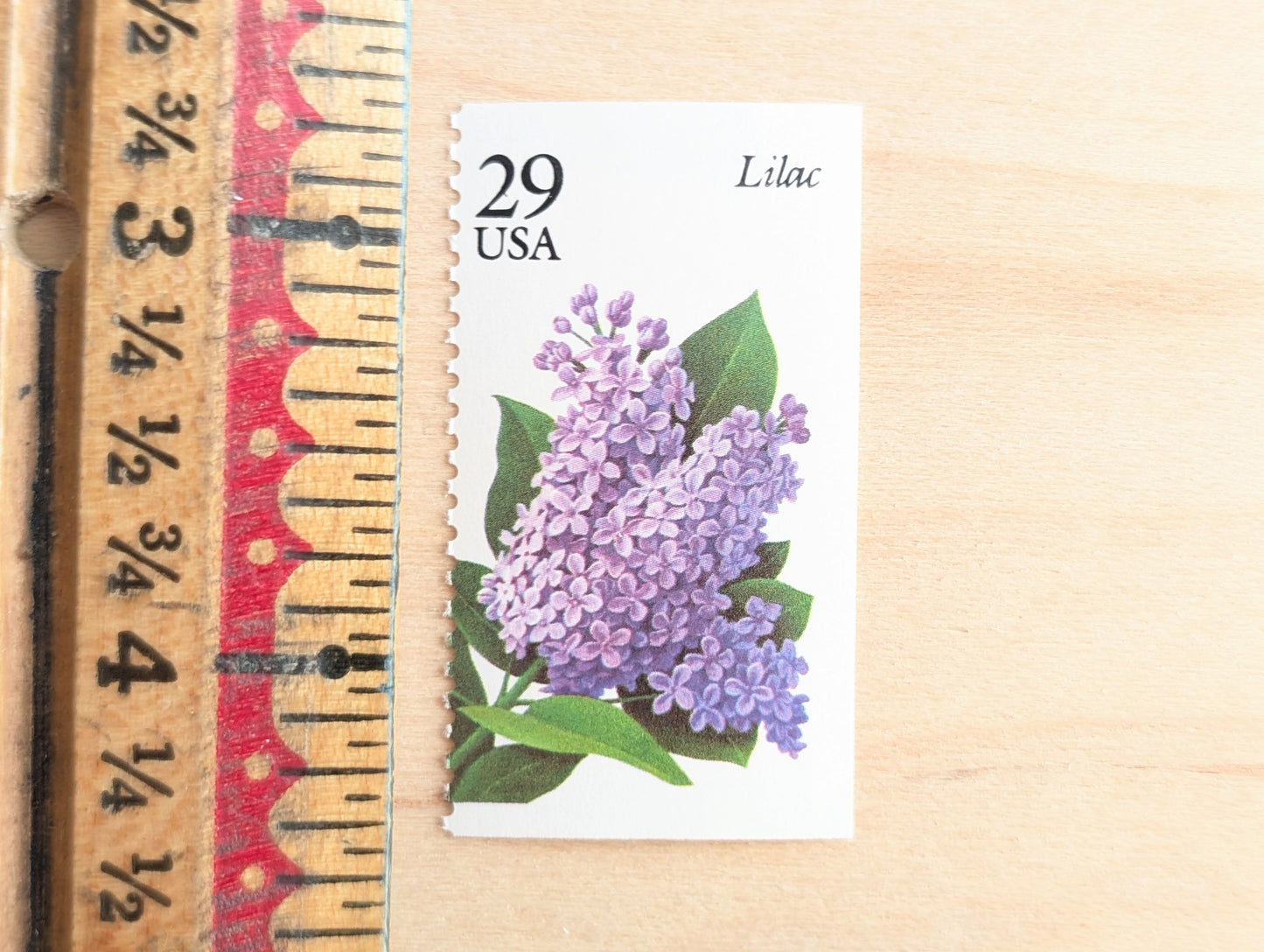 Lilac Stamps, Set of 5, Vintage Unused USPS 29 Cent Postage Stamps, Flower Stamps 1993, Gummed
