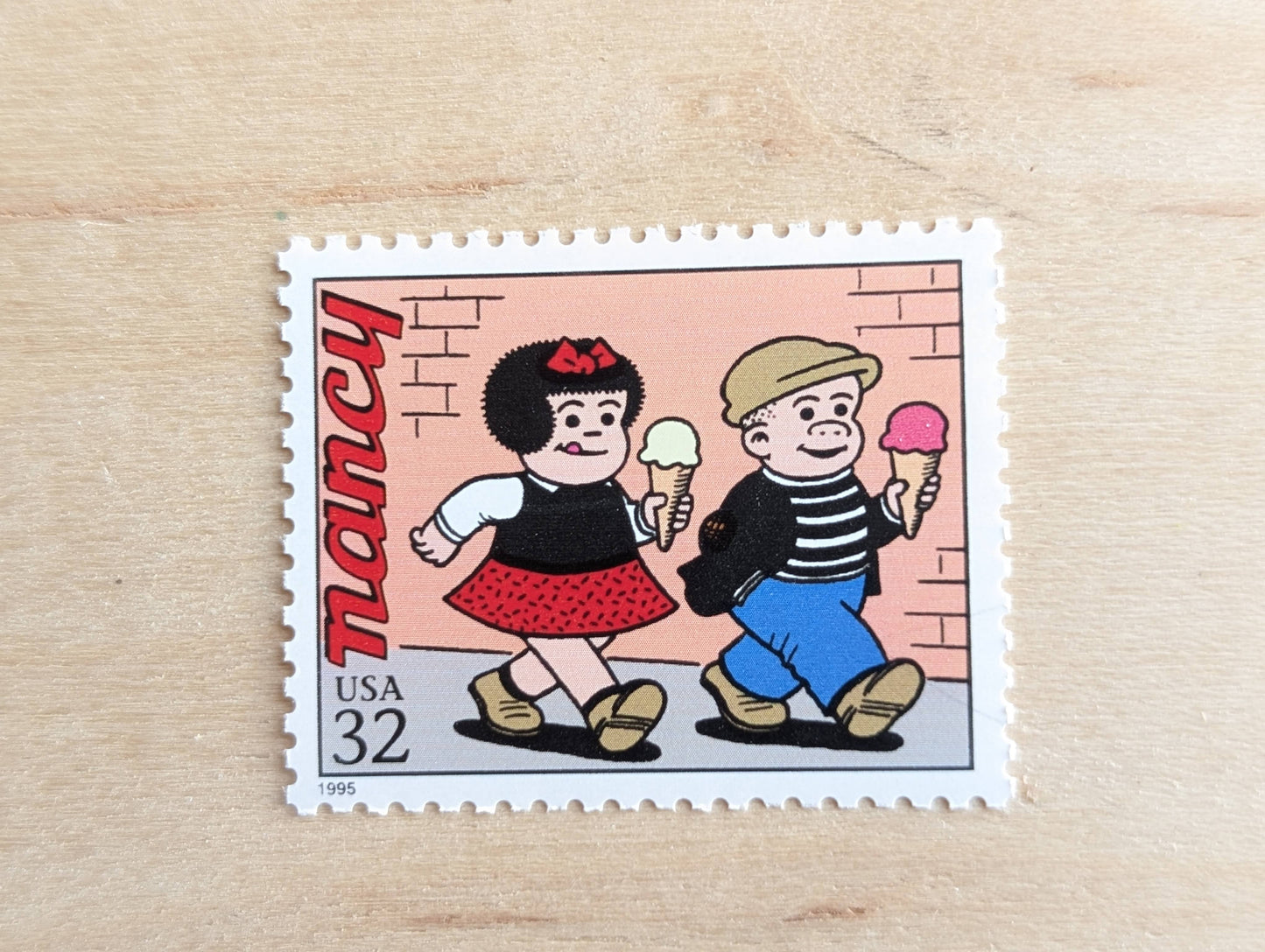 Nancy, Set of 5, Vintage Unused USPS 32 Cent Postage Stamps, Comic Strip Classics Series 1995, Gummed