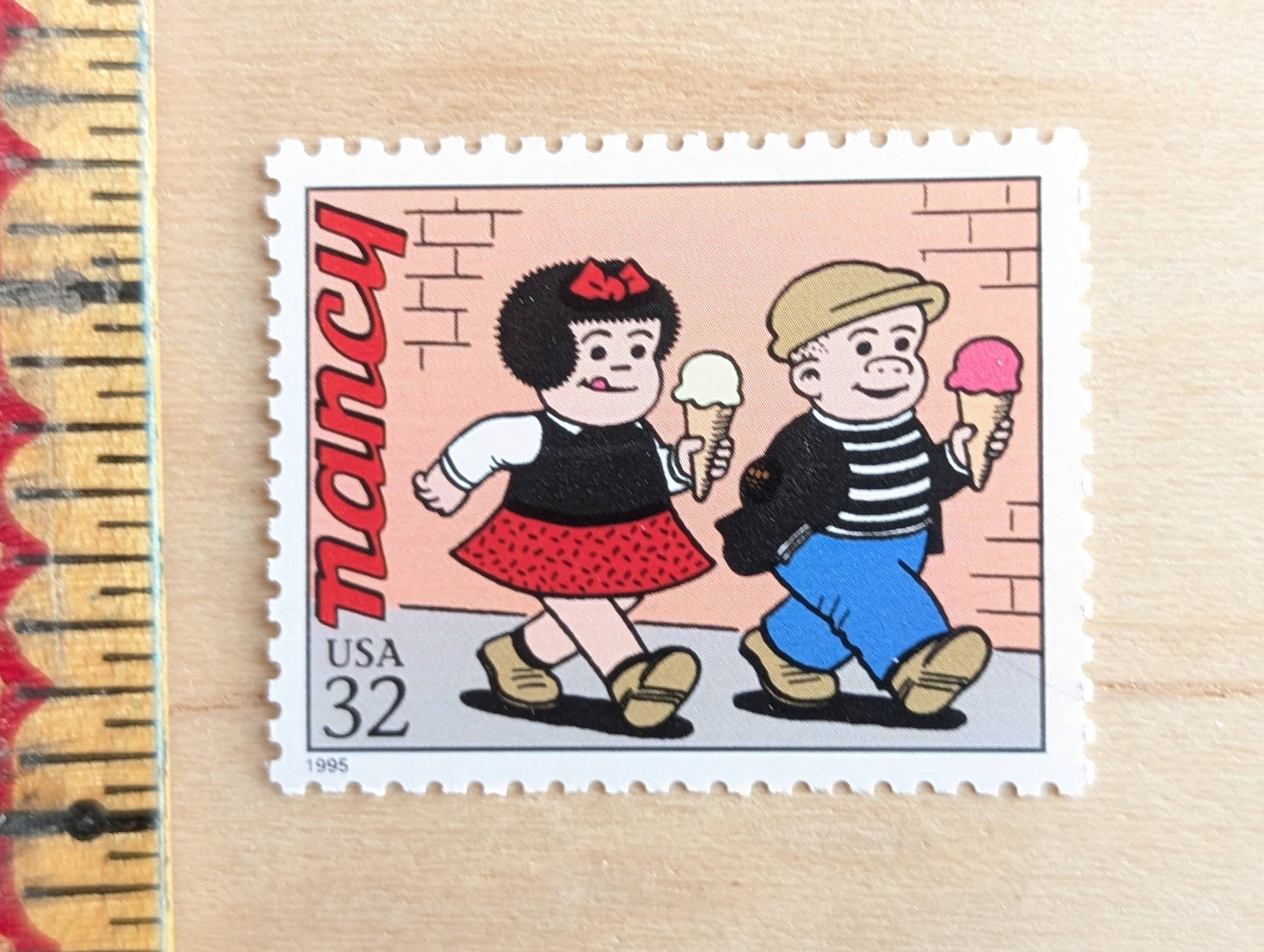 Nancy, Set of 5, Vintage Unused USPS 32 Cent Postage Stamps, Comic Strip Classics Series 1995, Gummed